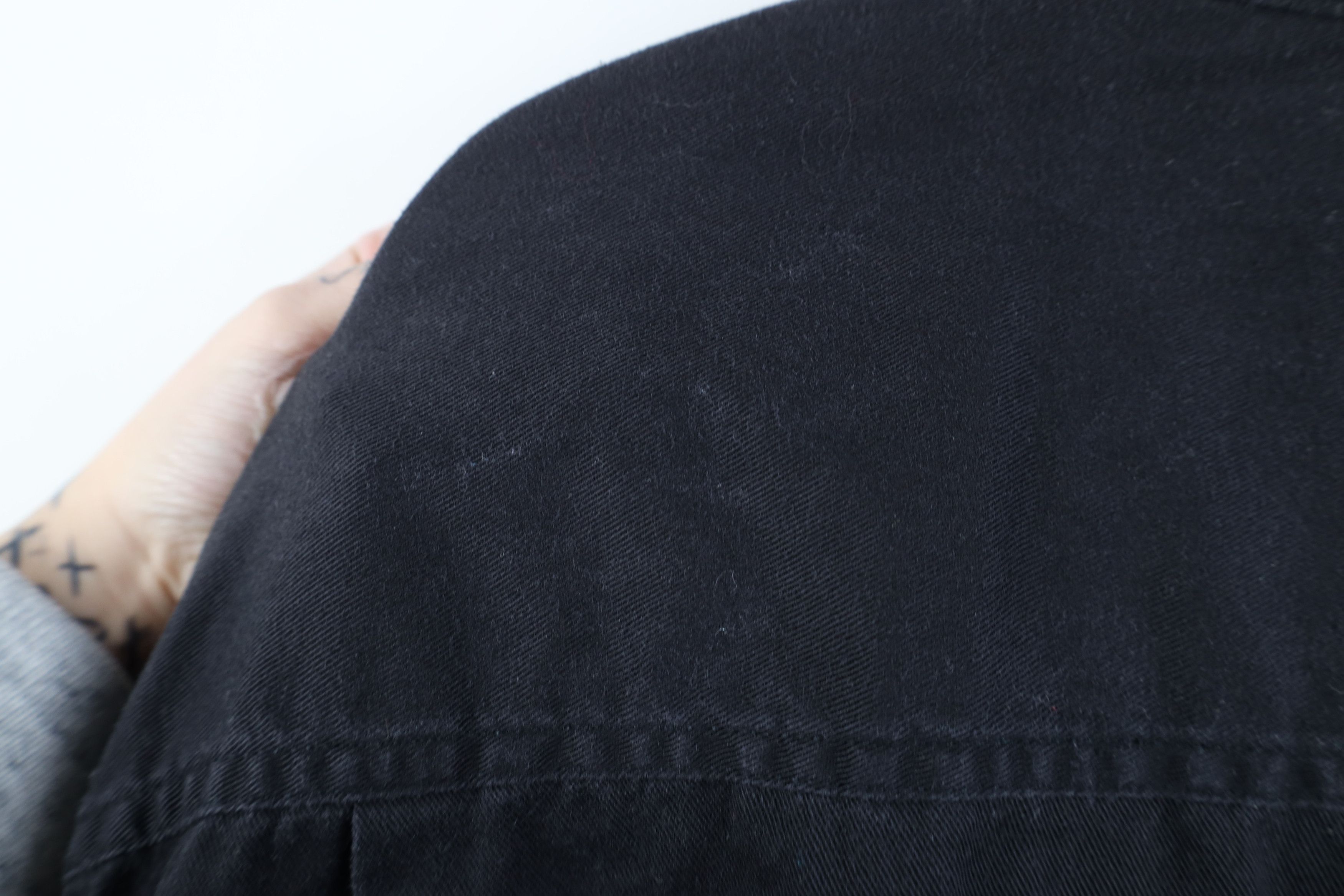 Vintage Vintage 90s Streetwear Cotton Twill Button Down Shirt Black Size US XXL / EU 58 / 5 - 11 Thumbnail