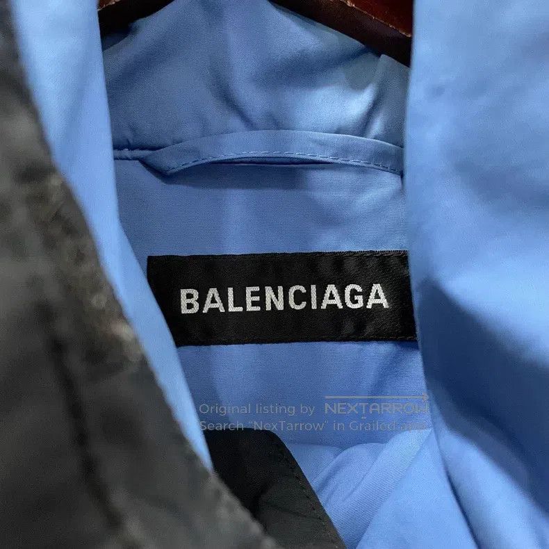 Balenciaga Balenciaga Black and Blue Printed Fleece Jacket Size US XS / EU 42 / 0 - 3 Thumbnail