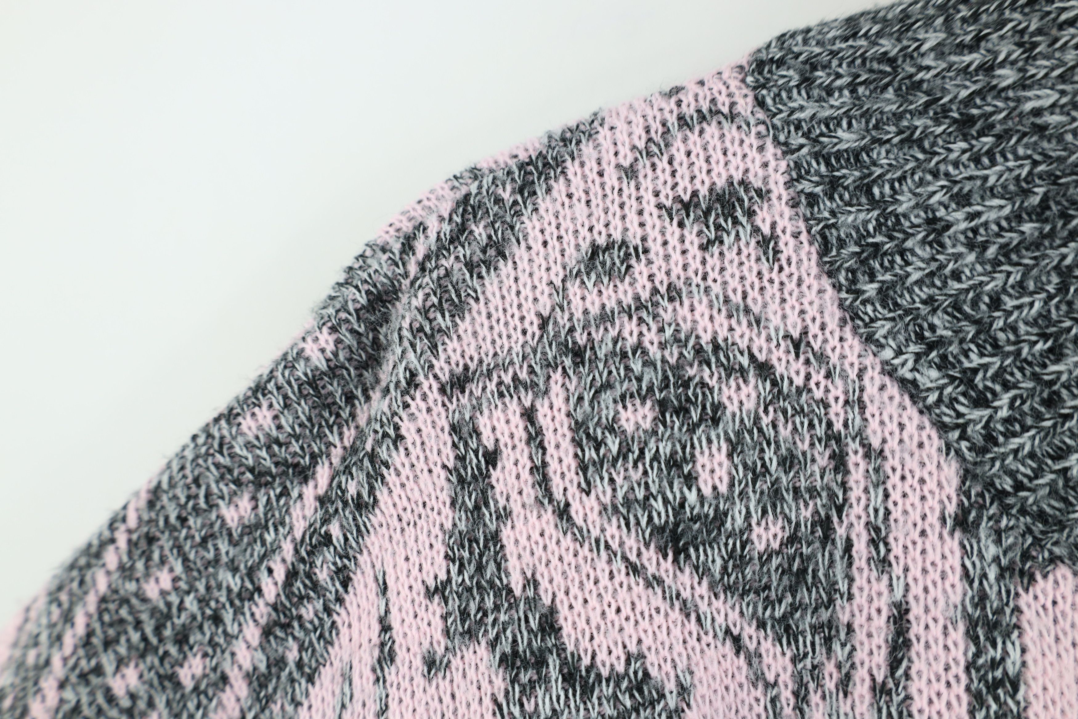 Vintage Vintage 90s Streetwear Paisley Geometric Knit Sweater USA Size L / US 10 / IT 46 - 10 Thumbnail