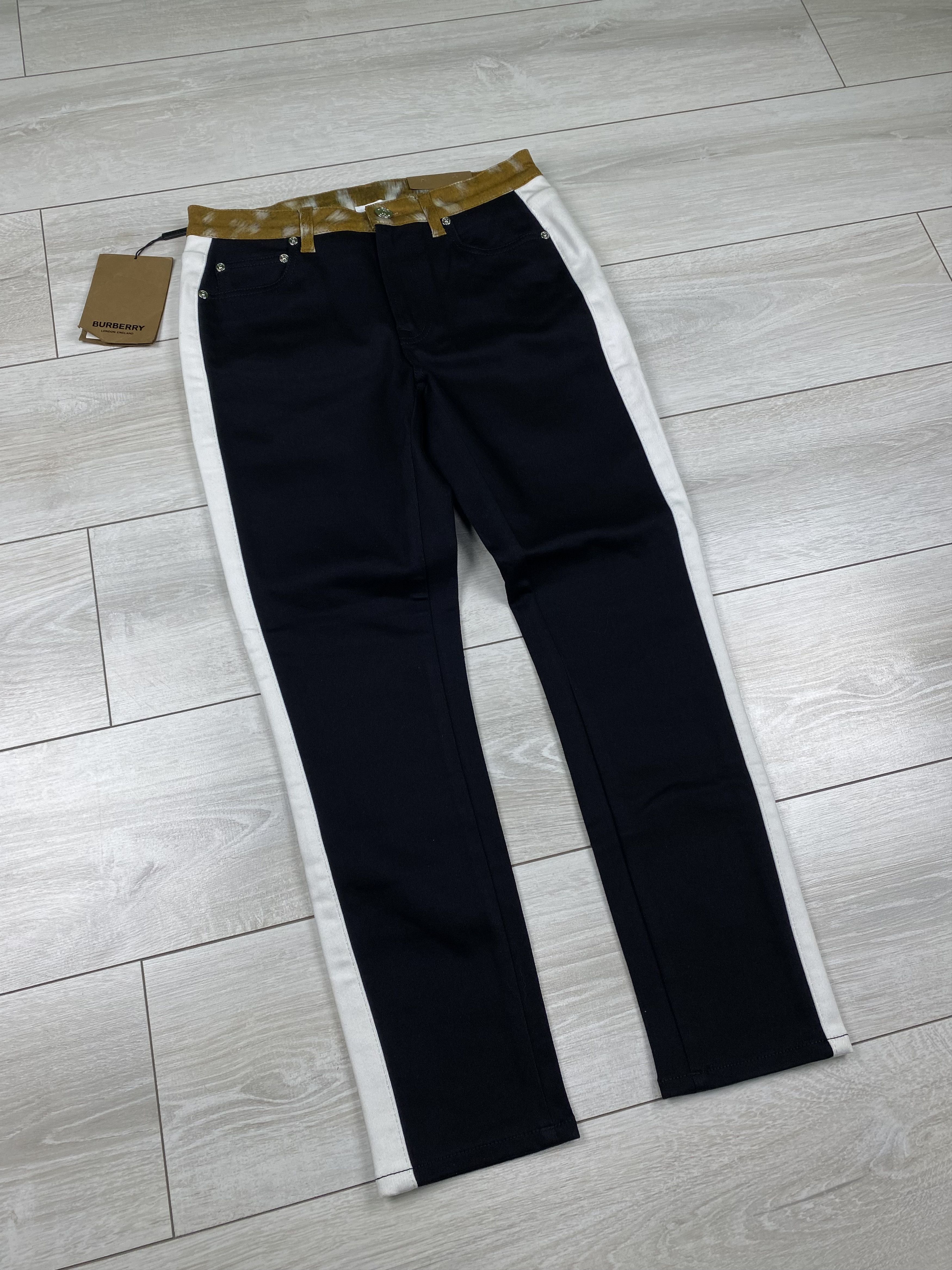 Burberry Burberry Black Denim Deer Bambi Print Trim Skinny Jeans Size 28" / US 6 / IT 42 - 8 Thumbnail
