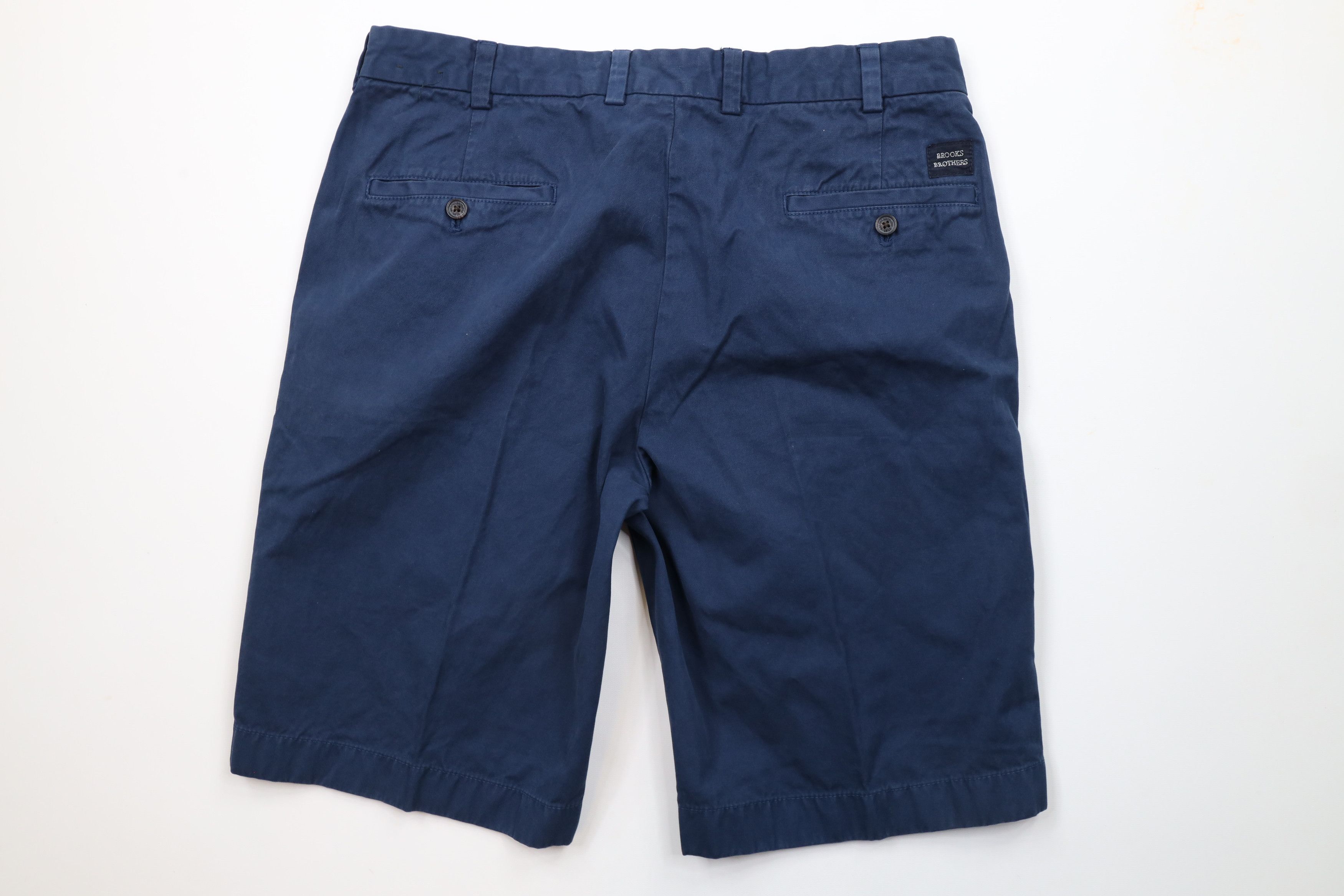 Brooks Brothers × Vintage Vintage Brooks Brothers Bermuda Chino Shorts Blue Cotton Size US 34 / EU 50 - 7 Thumbnail