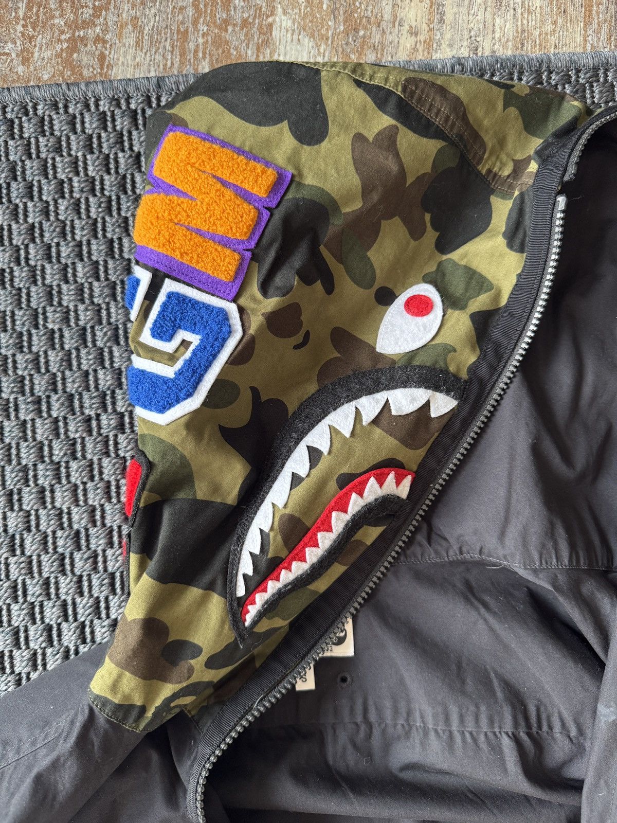 Bape Bape Shark Shirt zip Hoodie RARE Size US S / EU 44-46 / 1 - 2 Thumbnail