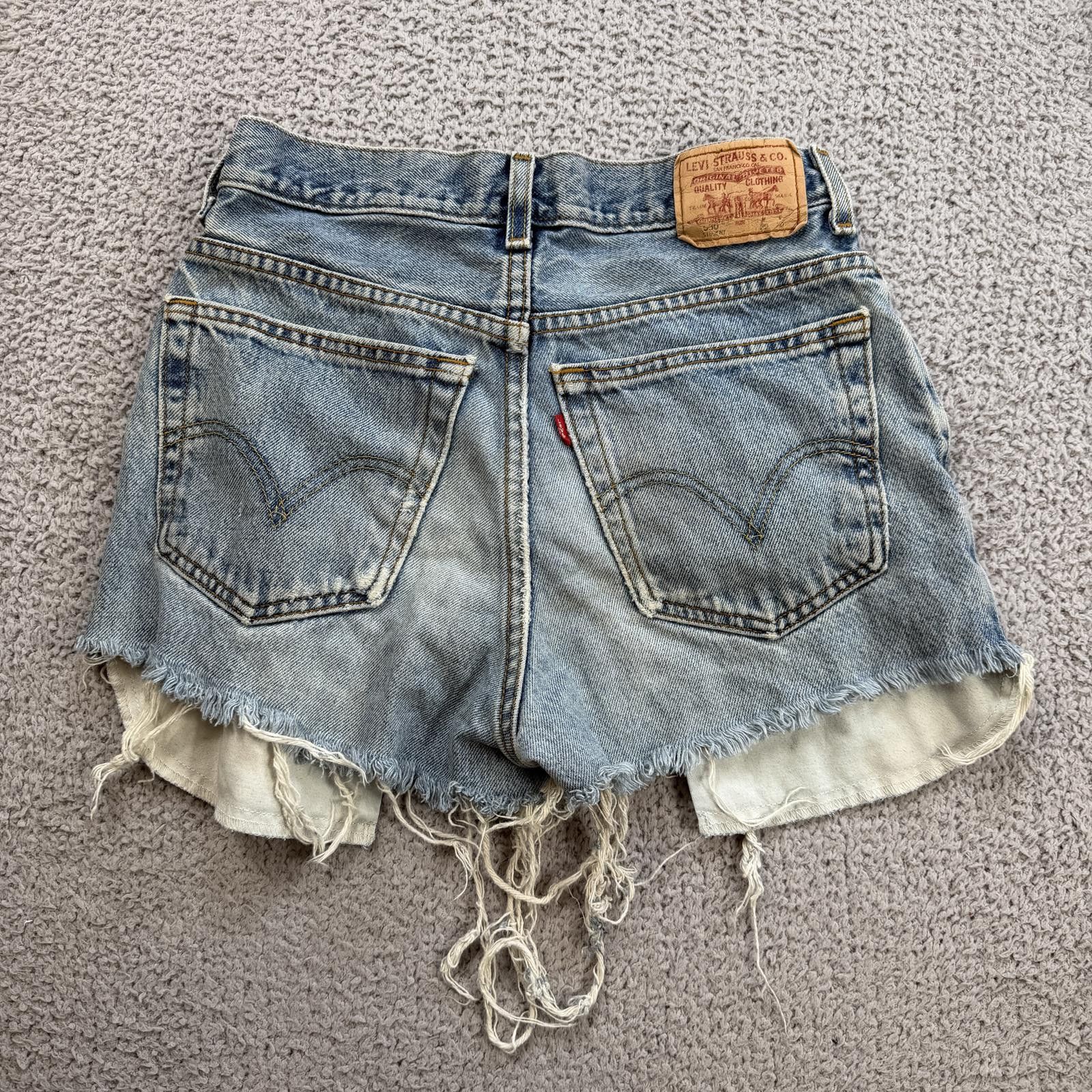 Levi's Vintage Levis 550 Distressed Denim Cutoff Jean Shorts Y2K 29 Size 29" - 2 Thumbnail