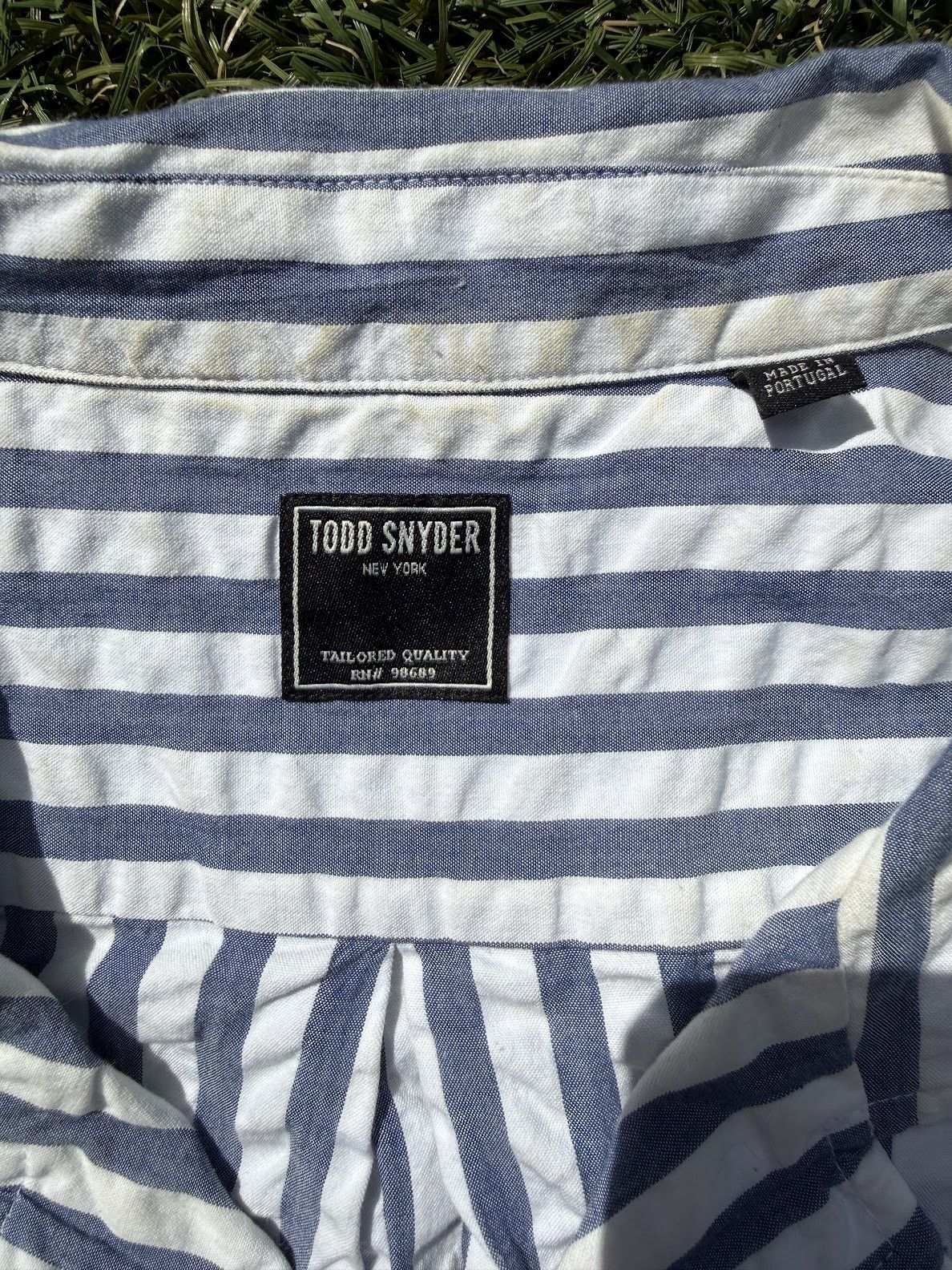 Todd Snyder Striped Seersucker Guayabera Shirt Size US XL / EU 56 / 4 - 2 Thumbnail
