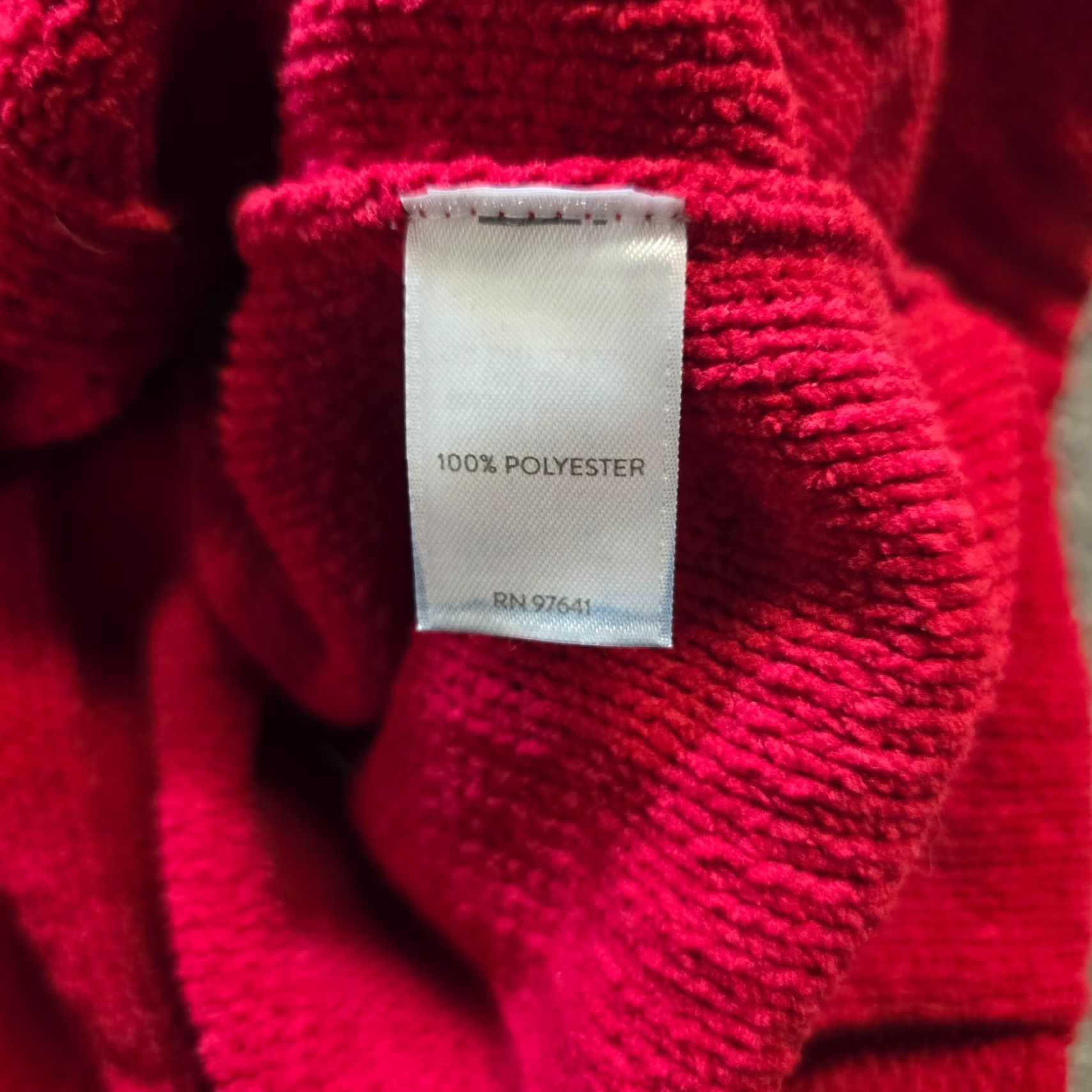 J. Jill J Jill Sweater Womens 2X Red Chenille Cable Knit Long Sleeve Pullover Casual Top Size XXL / US 16-18 / IT 52-54 - 7 Thumbnail