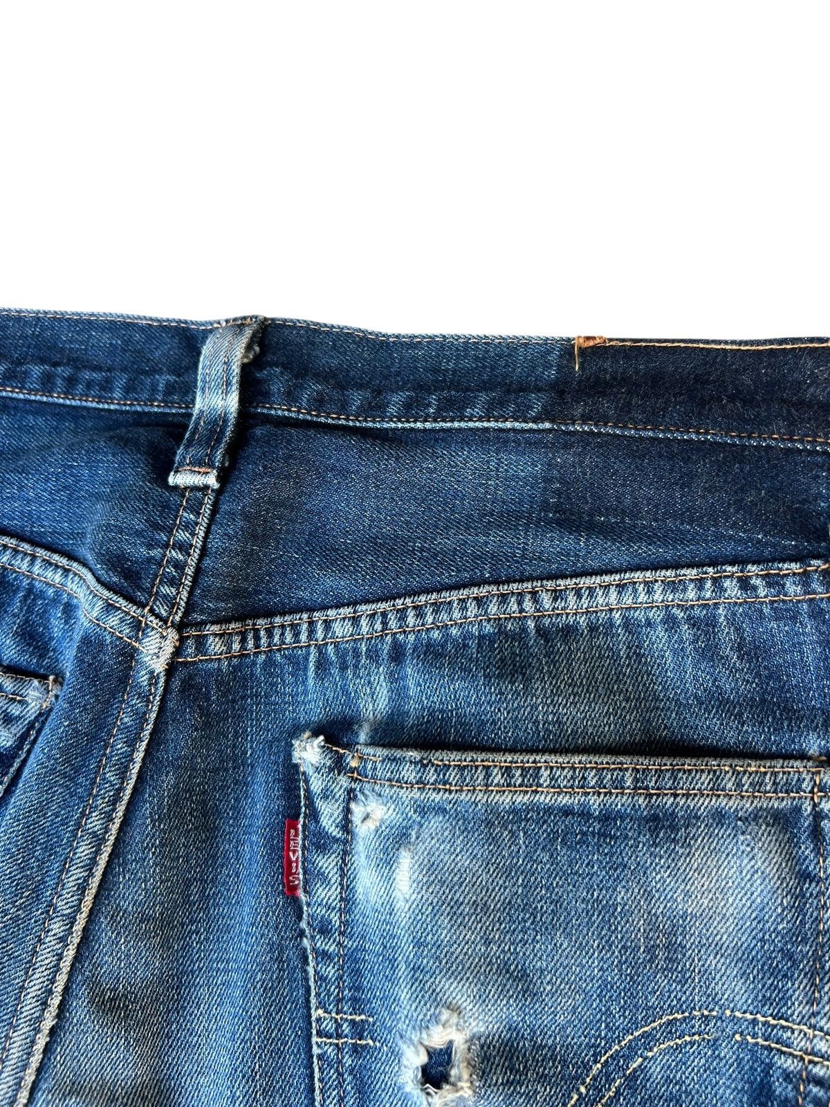 Levi's Vintage Clothing 2000s LVC Levi’s 501 XX Big E Distress Denim Selvedge Jeans Size US 30 / EU 46 - 19 Thumbnail