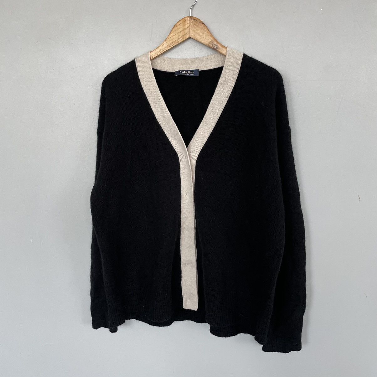 Designer × Max Mara 'S MAX MARA Carrara V-Neck Cardigan luxury Size L / US 10 / IT 46 - 2 Thumbnail