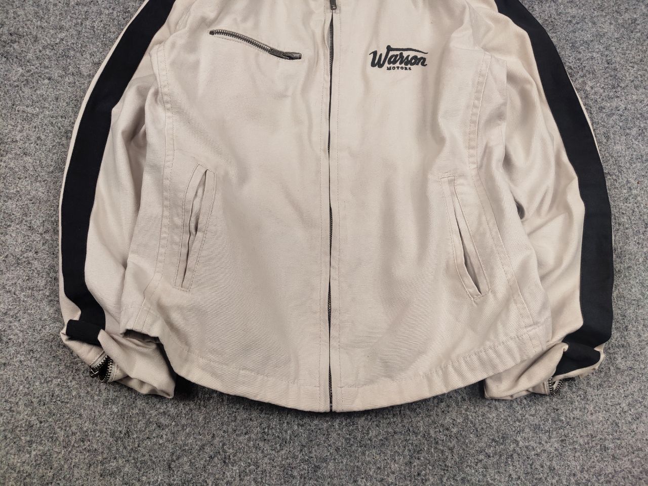 Japanese Brand Vintage Warson Motors Speed Racewear Beige canvas Jacket Size US S / EU 44-46 / 1 - 8 Thumbnail
