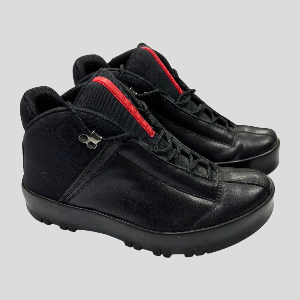 Prada Sport 00's Leather & Nylon Boots - UK6/US7.5
