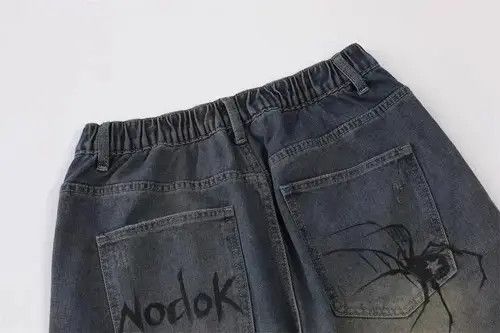 Jean washed faded distressed hiphop flared jeans Size US 30 / EU 46 - 5 Thumbnail