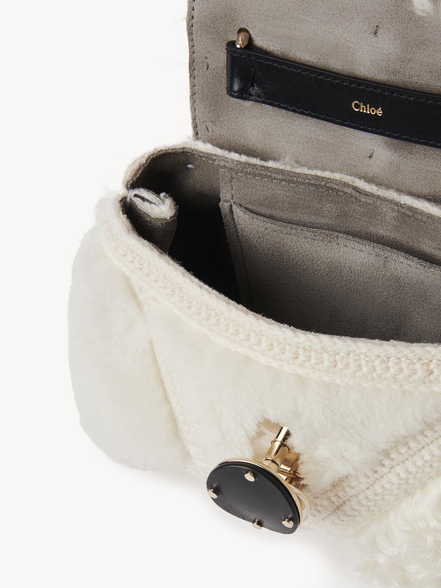 Chloe o1loc1c1224 Size: OS / CHC23 Mini Penelope Bag White/Black Size ONE SIZE - 5 Thumbnail
