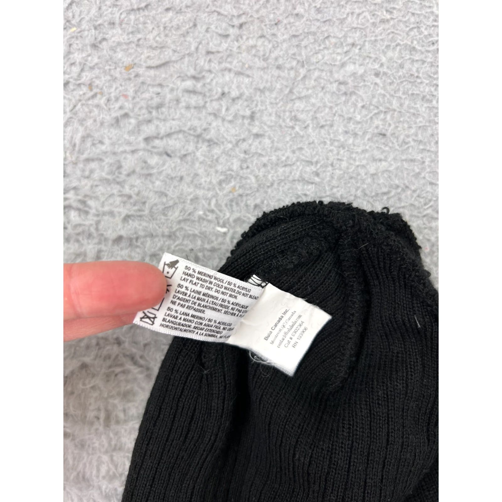 Vintage Bula Beanie Toque Adult One Size Black Knit Hat Wool Blend Snow Ski Logo Beanie Mens Winter Knit Cap Size ONE SIZE - 7 Thumbnail