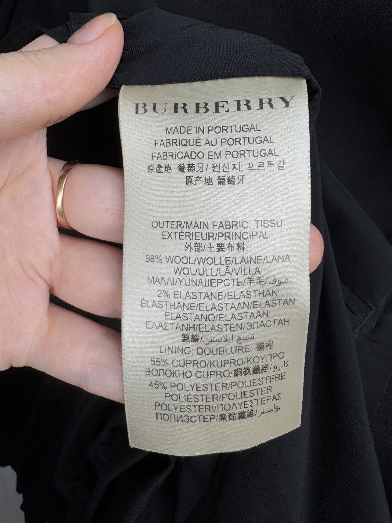 Burberry Burberry London Black Wool Single Breasted Blazer Size S / US 4 / IT 40 - 13 Thumbnail