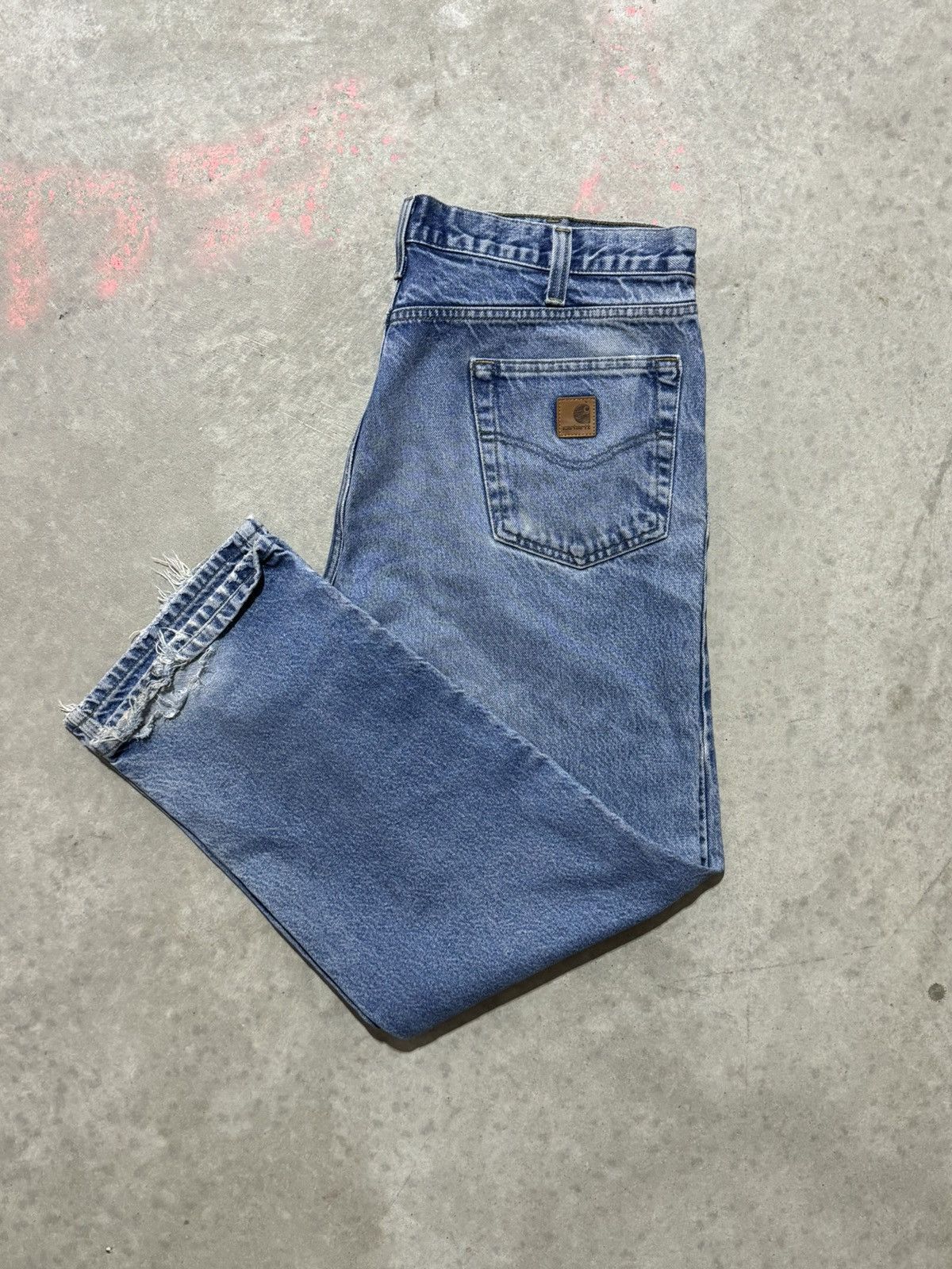 Carhartt × Vintage Carhartt Carpenter Denim Jeans 38x30 Size US 38 / EU 54 - 1 Thumbnail