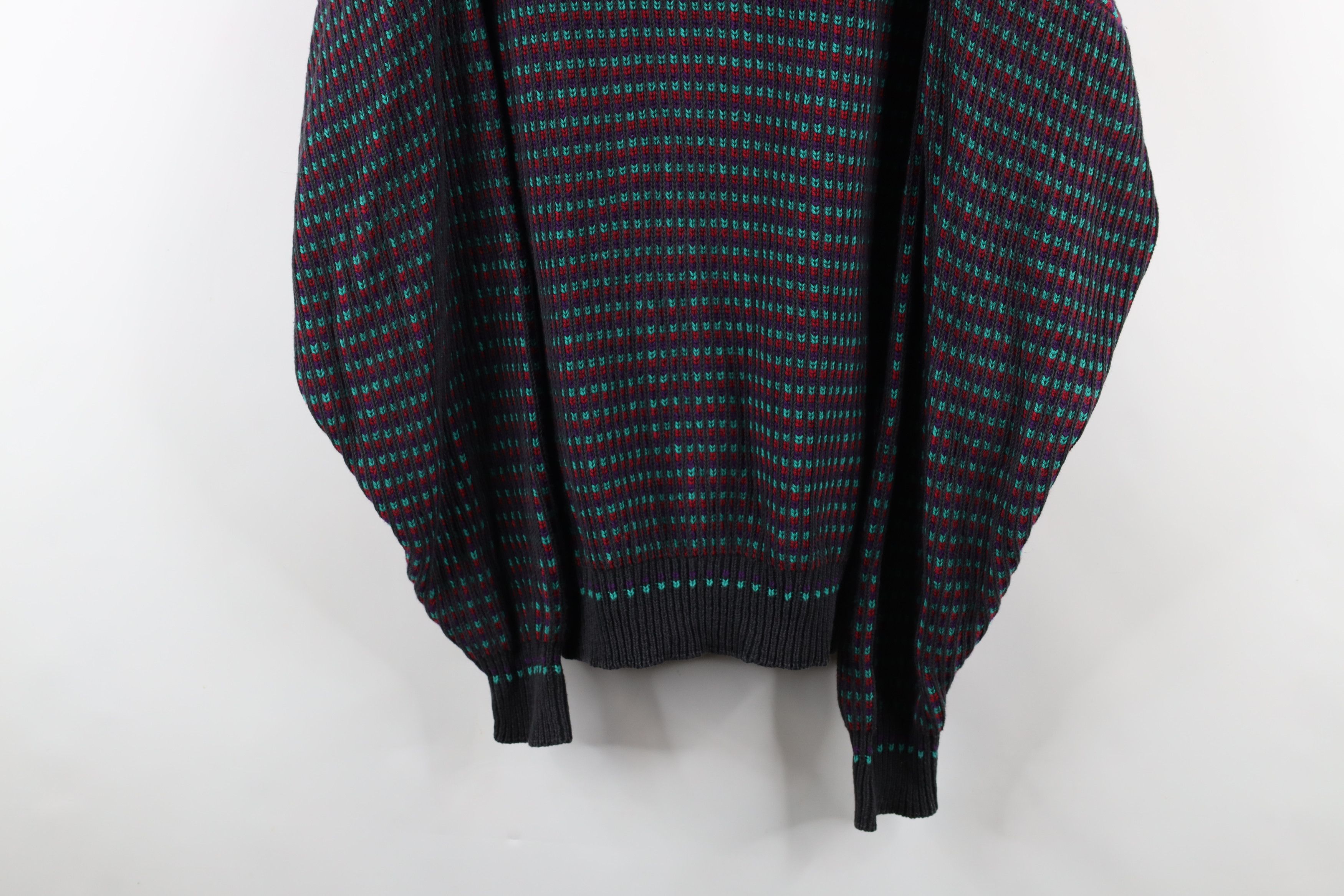 Vintage Vintage 90s Streetwear Ribbed Knit Crewneck Sweater USA Size US L / EU 52-54 / 3 - 3 Thumbnail