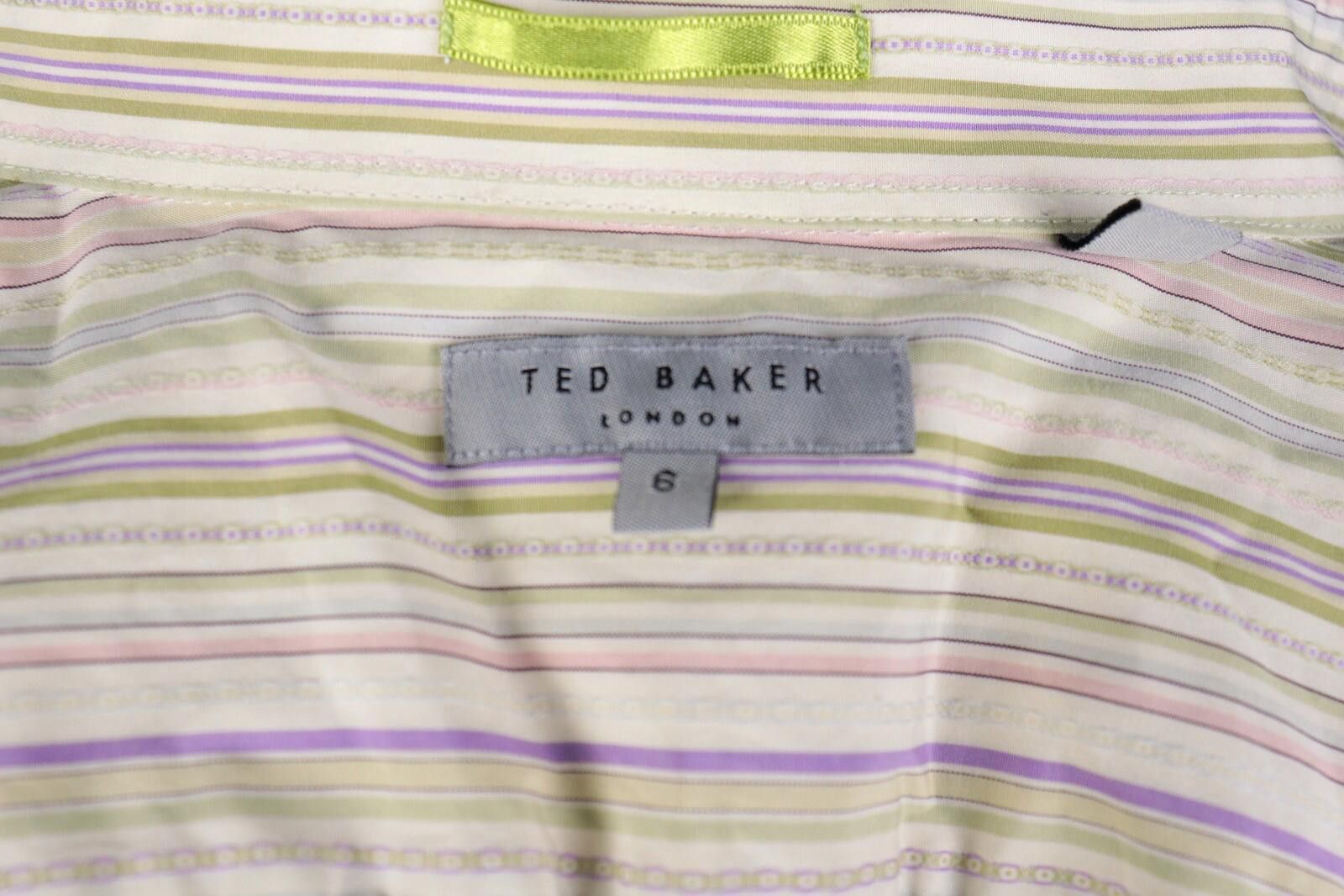Ted Baker Ted Baker London Stiped Luxury Button Down Shirt Size 6 Size US M / EU 48-50 / 2 - 8 Thumbnail