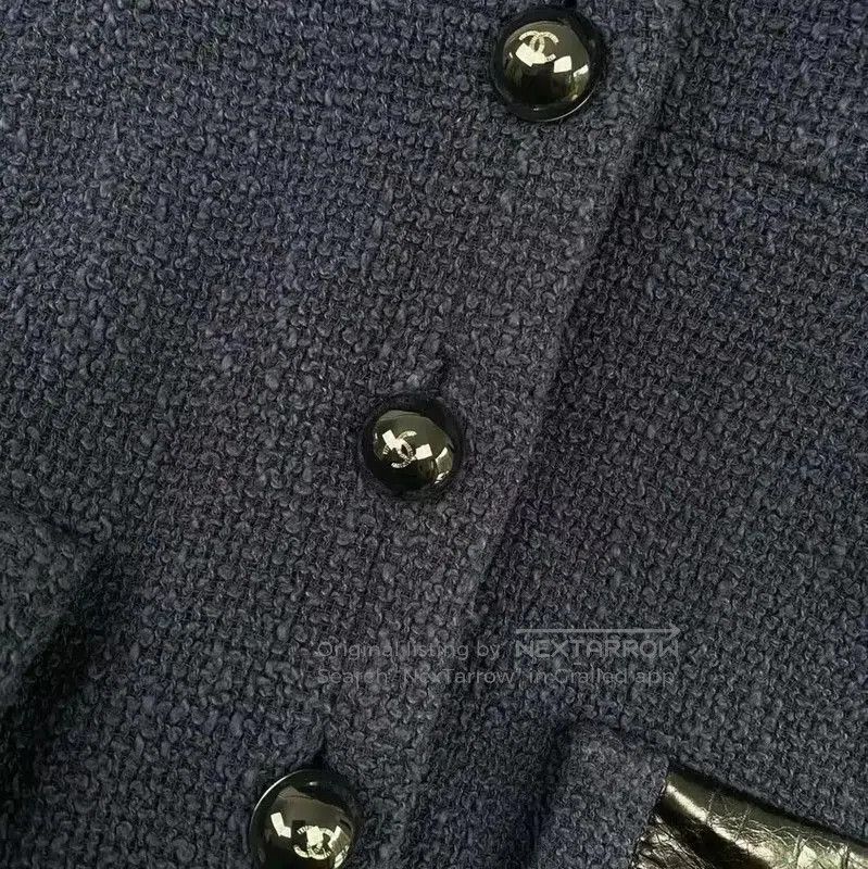 Chanel Chanel Navy Blue Women's Trench Coat . Size XXS / US 00 / IT 34 - 3 Thumbnail