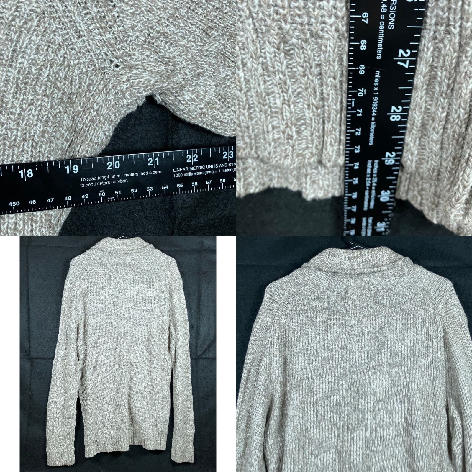 Vintage American Eagle Men Sweater Beige Pullover V Neck Wool Blend Large Size US L / EU 52-54 / 3 - 8 Thumbnail