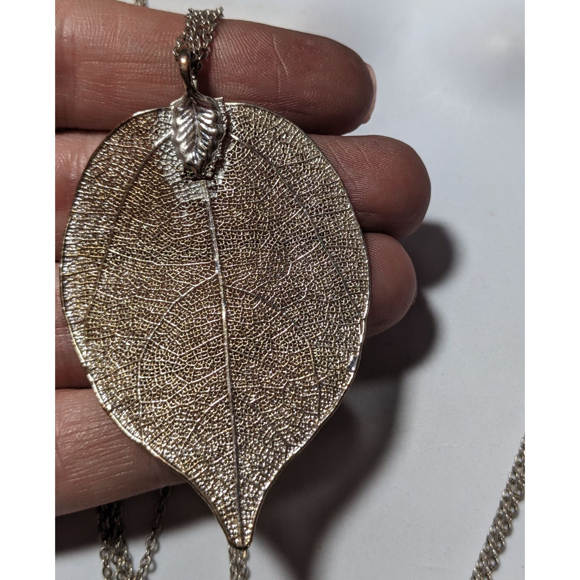 Other Vintage Silver Electroplated Leaf Necklace Size ONE SIZE - 7 Thumbnail