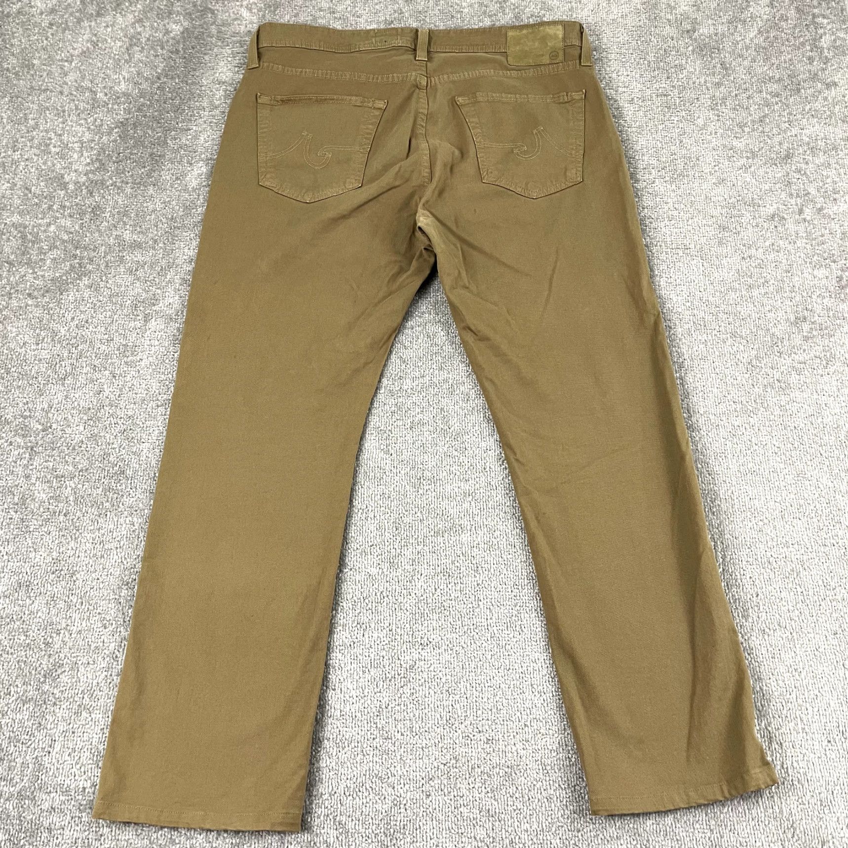 Vintage AG ADRIANO GOLDSCHMIED Pants Men Slim Straight Brown Chino The Matchbox 36 x 29 Size 36 Inseam 36 5-Pocket Design Button Zip Brown Chino Men Slim Size US 29 - 4 Thumbnail