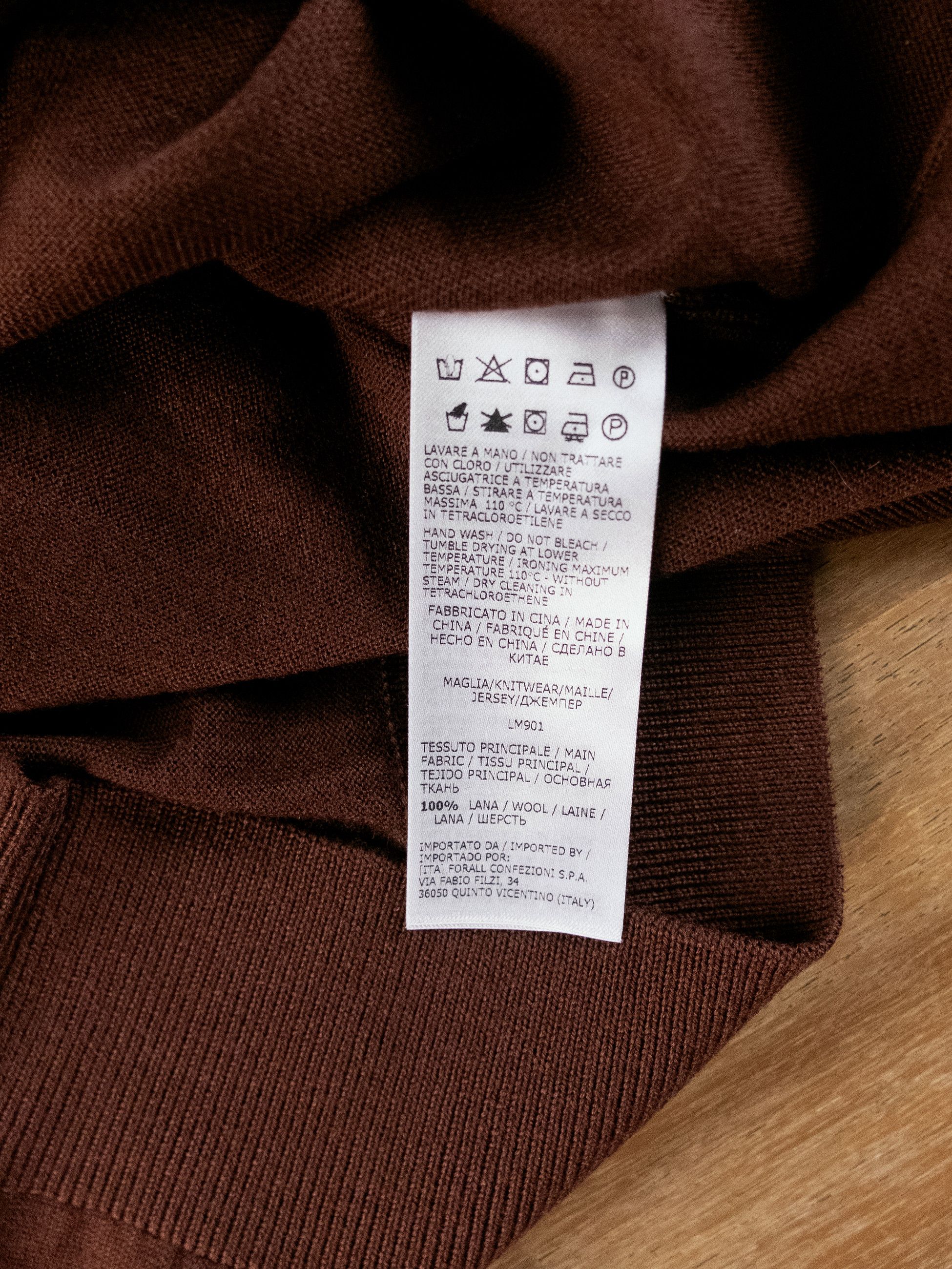 Pal Zileri PAL ZILERI brown wool crewneck sweater Size 52 IT / XL Size US XL / EU 56 / 4 - 5 Thumbnail