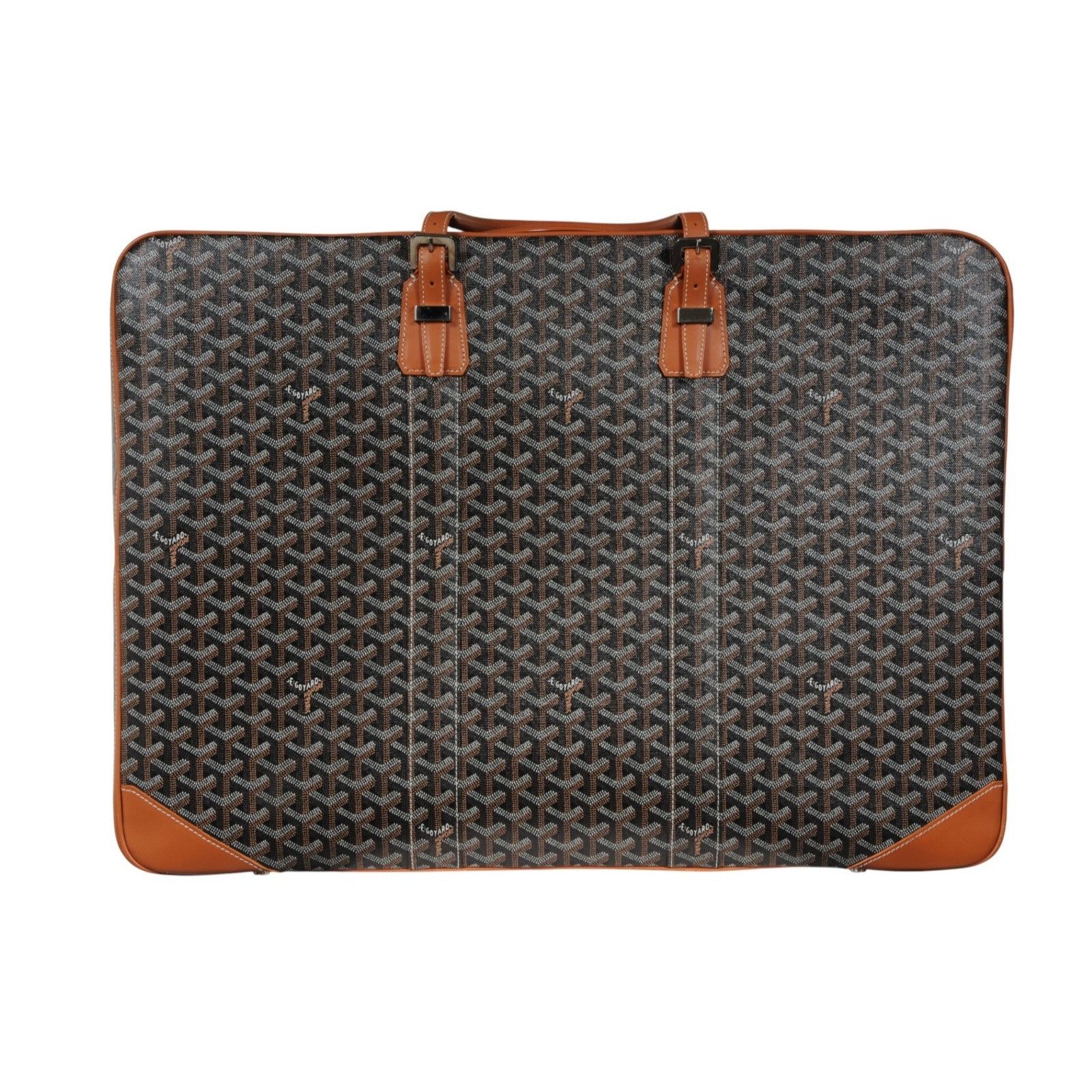 Goyard Brown Goyardine Canvas Leather Majordome 60 Travel Luggage Size ONE SIZE - 17 Thumbnail
