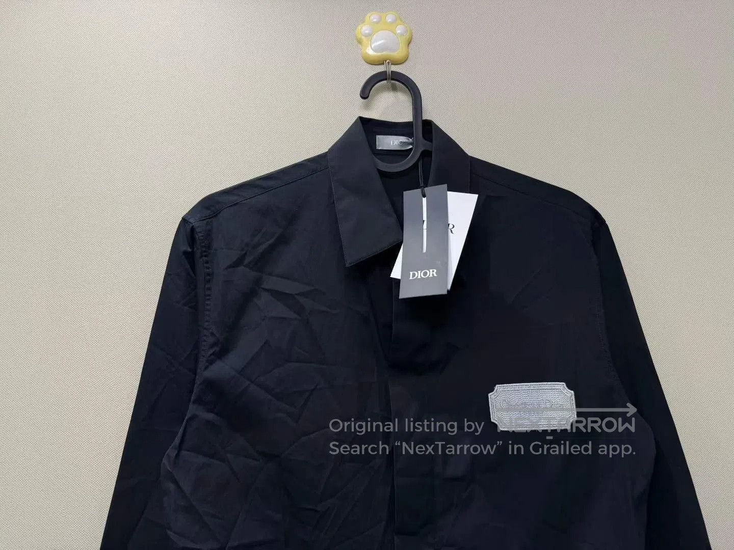 Dior Dior size 37 Black Embroidered Slogan Logo Shirt| Size US S / EU 44-46 / 1 - 2 Thumbnail