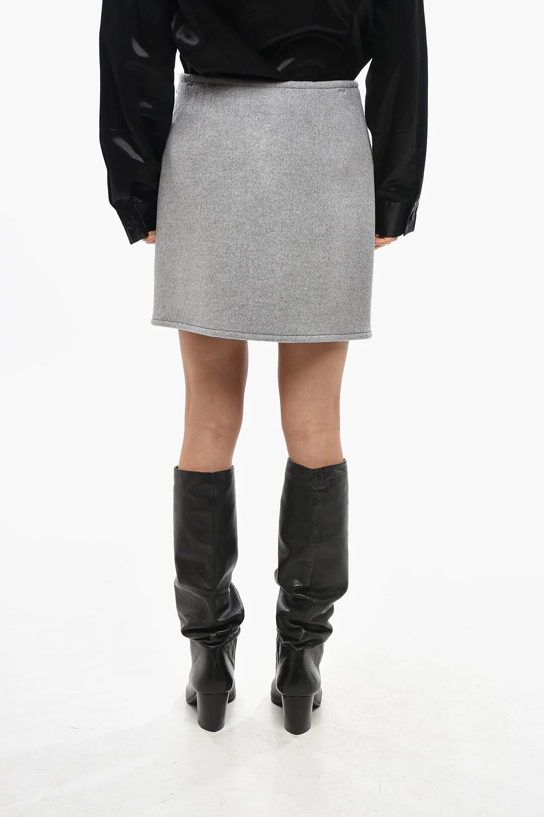 Tory Burch og1mm0426 Wool Wrap Miniskirt in Grey Size 28" / US 6 / IT 42 - 3 Thumbnail