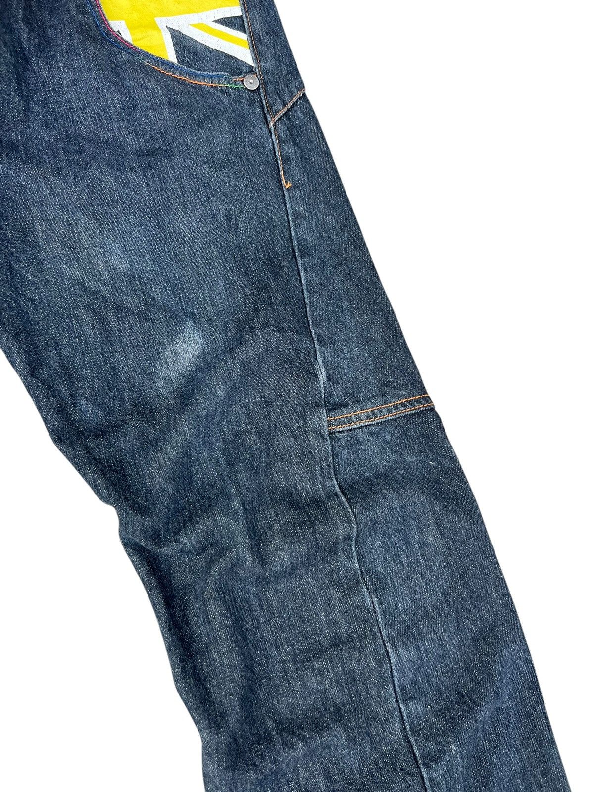 Vintage Double Waist Nylaus Clothing Japan Twisted Leg Denim Jeans Size US 31 - 9 Thumbnail