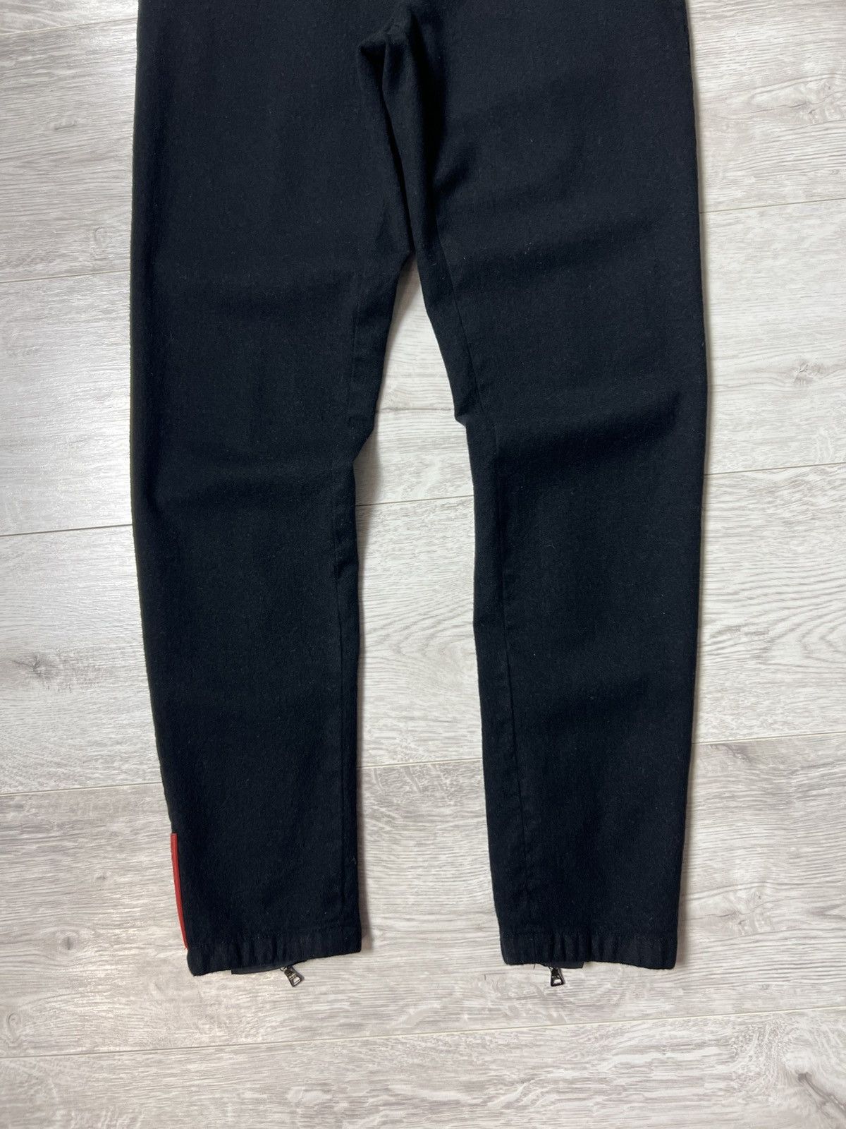 Prada 1999s Prada Sport Black Wool & Nylon Pants Red Tab Trousers Size 26" / US 2 / IT 38 - 3 Thumbnail