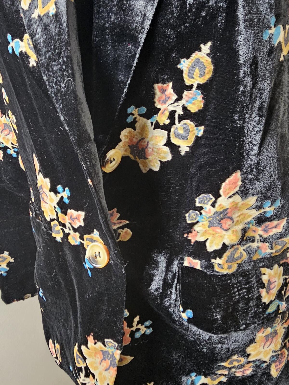 Other Ellison Jacket Black Womens Size S Velvet Floral Size S / US 4 / IT 40 - 3 Thumbnail