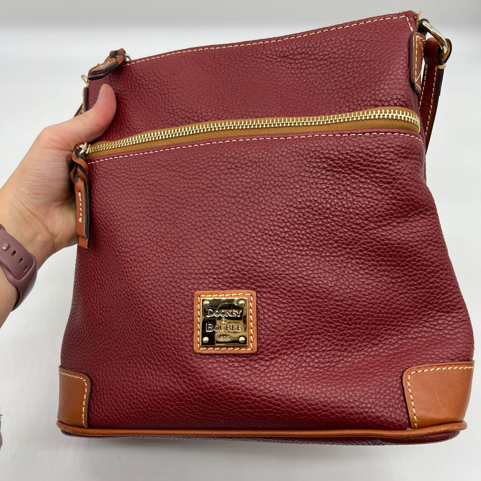 Dooney & Bourke Dooney & Bourke Pebble Leather Crossbody Handbags Wine Size ONE SIZE - 9 Thumbnail