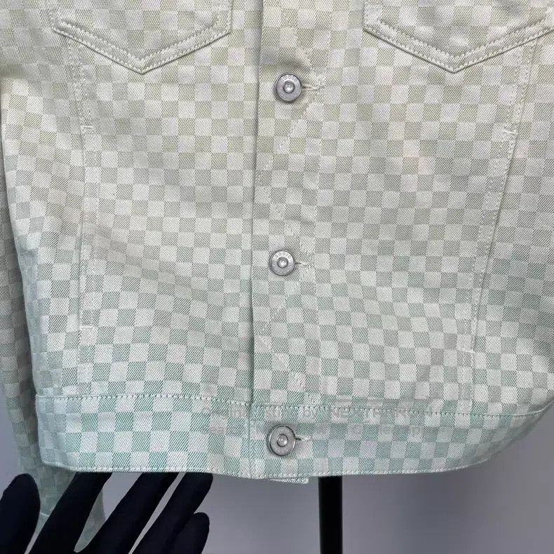 Louis Vuitton Louis Vuitton SS25 Green Gradient Checker Denim Jacket Size US S / EU 44-46 / 1 - 4 Thumbnail