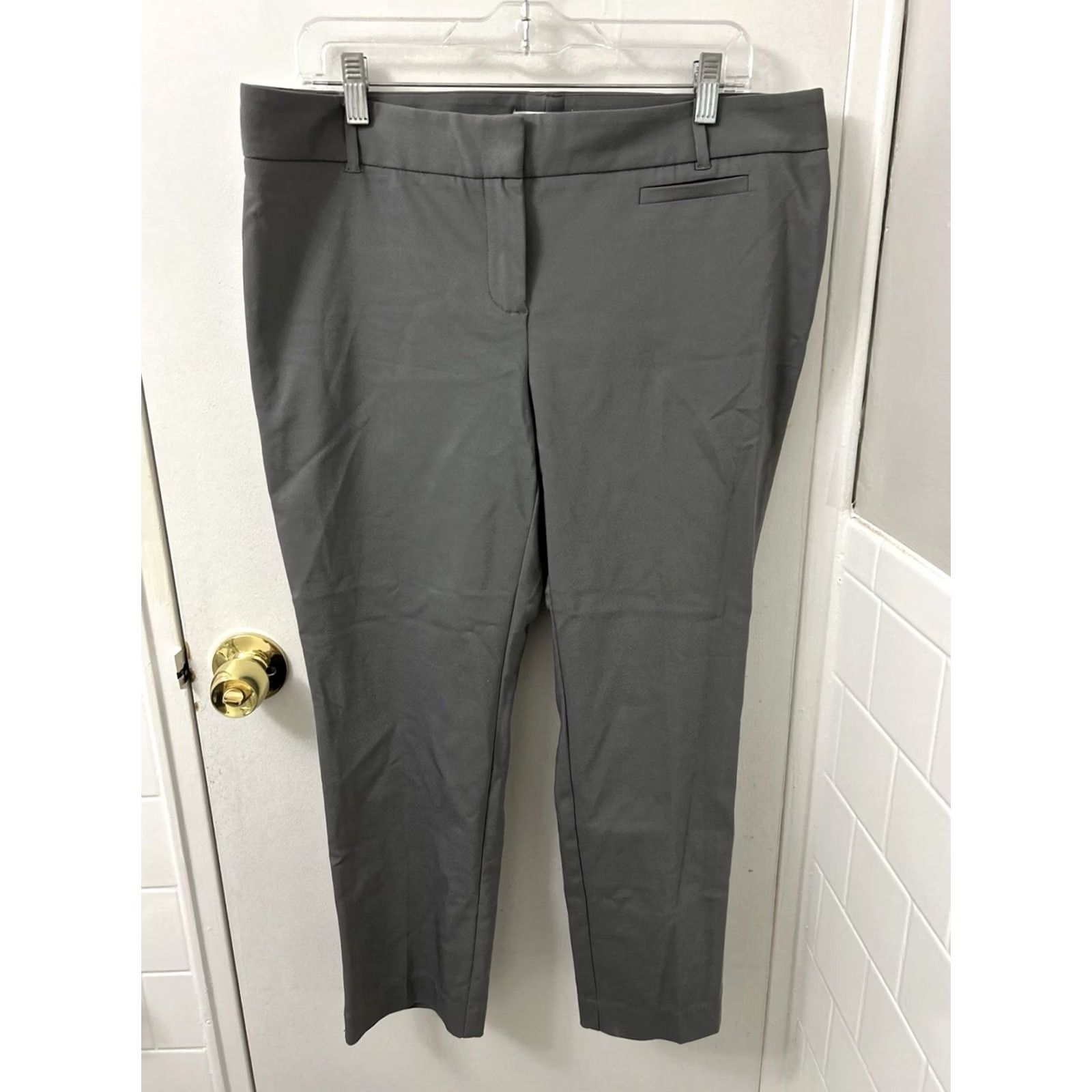 Van Heusen VAN HEUSEN Pants Womens 12x26 Gray Stretch Trousers NWT Dress Pants Workwear Straight Leg Release: NWT Size 34" / US 12 / IT 48 - 2 Thumbnail