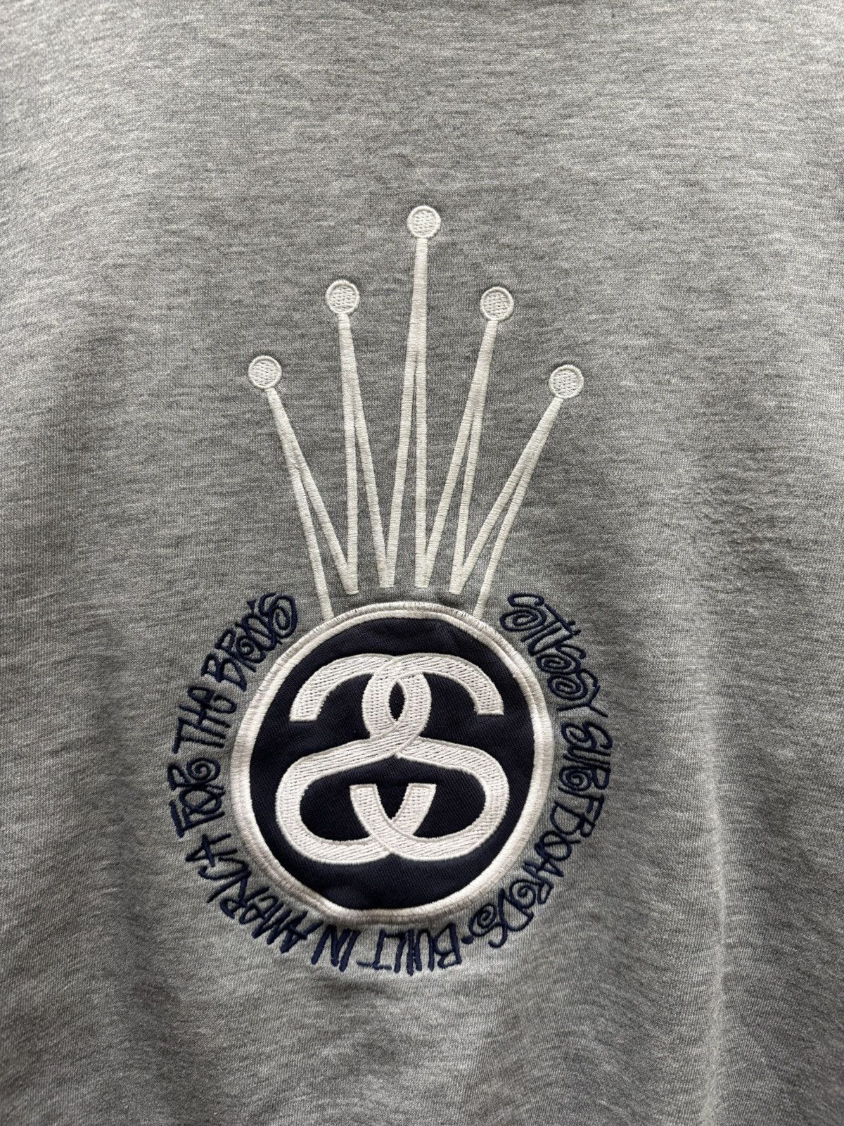 Stussy × Vintage Vintage 90's Stussy Crown logo Crewneck Sweatshirt Size US L / EU 52-54 / 3 - 2 Thumbnail