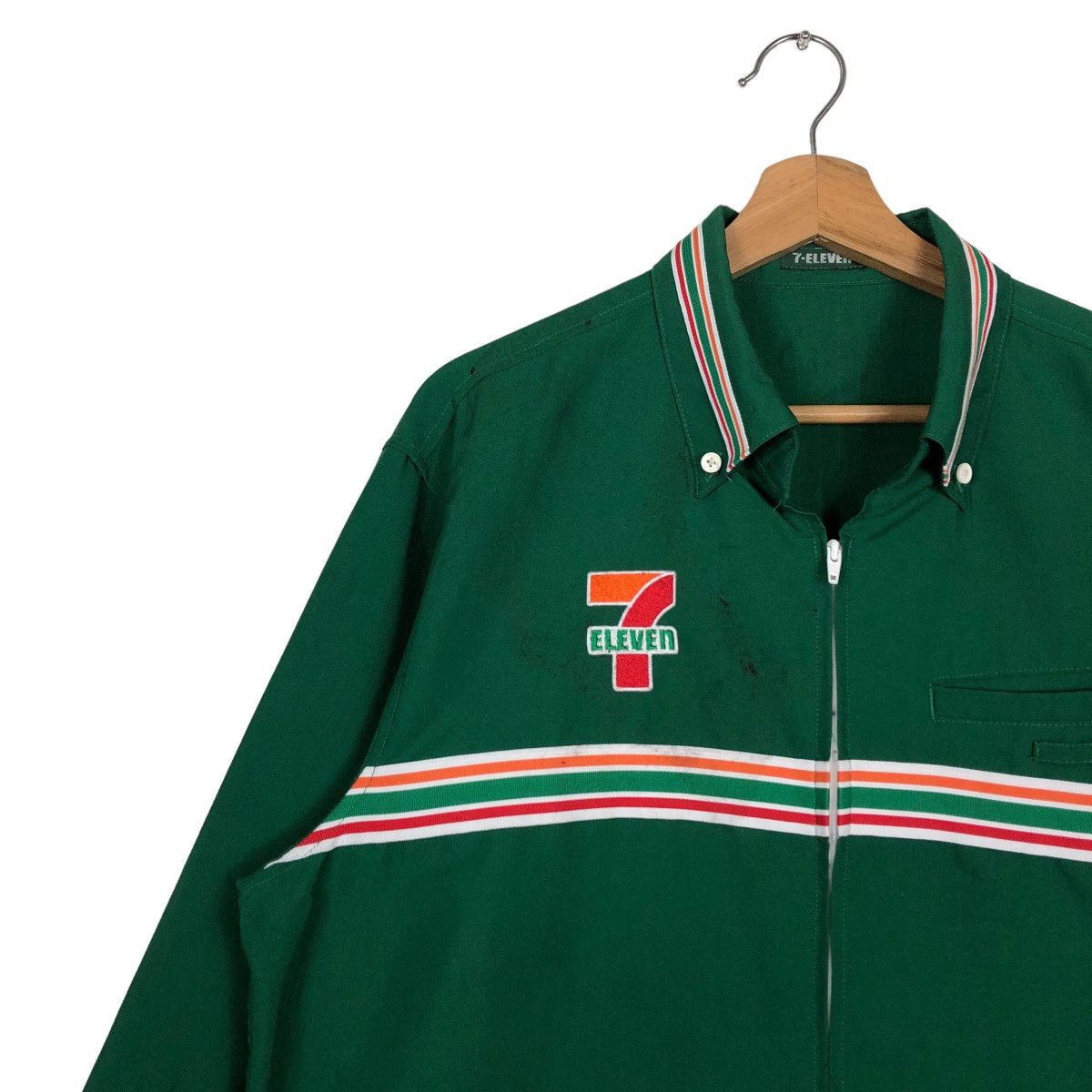 Japanese Brand 🔥Vintage Worker Shirt Jacket 7-Eleven Bowling Shirt Design Size US M / EU 48-50 / 2 - 5 Thumbnail