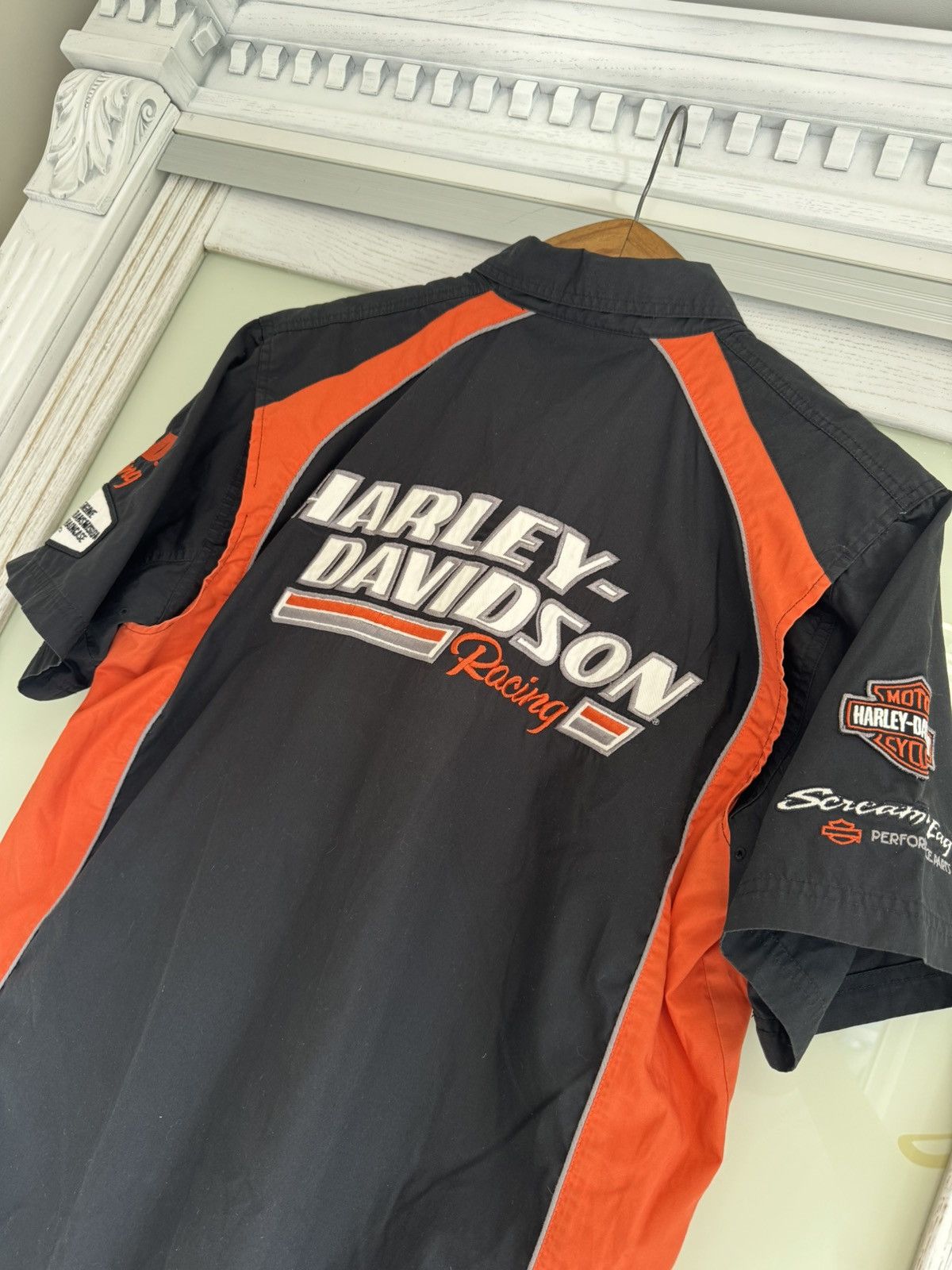 Harley Davidson Vintage Harley Davidson Short Sleeve Shirt Rare Shirt Size US L / EU 52-54 / 3 - 3 Thumbnail