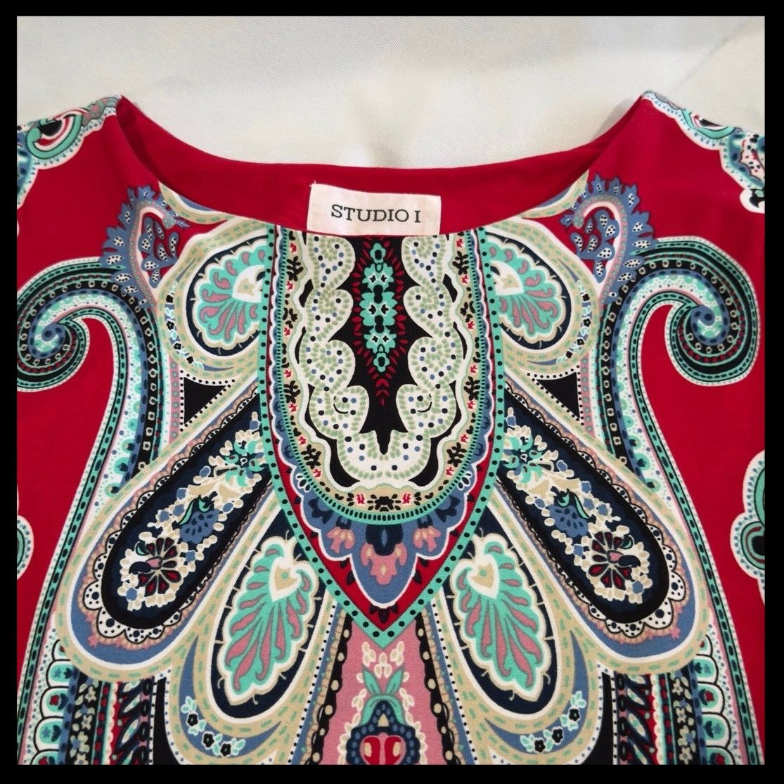 Other Vibrant Red Paisley Print Dress Size S / US 4 / IT 40 - 3 Thumbnail