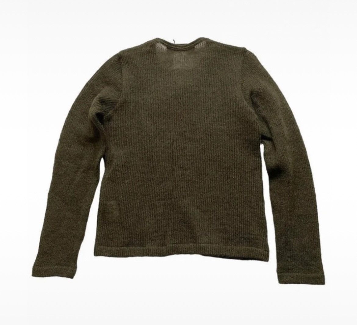 Comme des Garcons × Junya Watanabe Junya Watanabe Olive Red Star SS98 Knit Sweater Size XS / US 0-2 / IT 36-38 - 4 Thumbnail