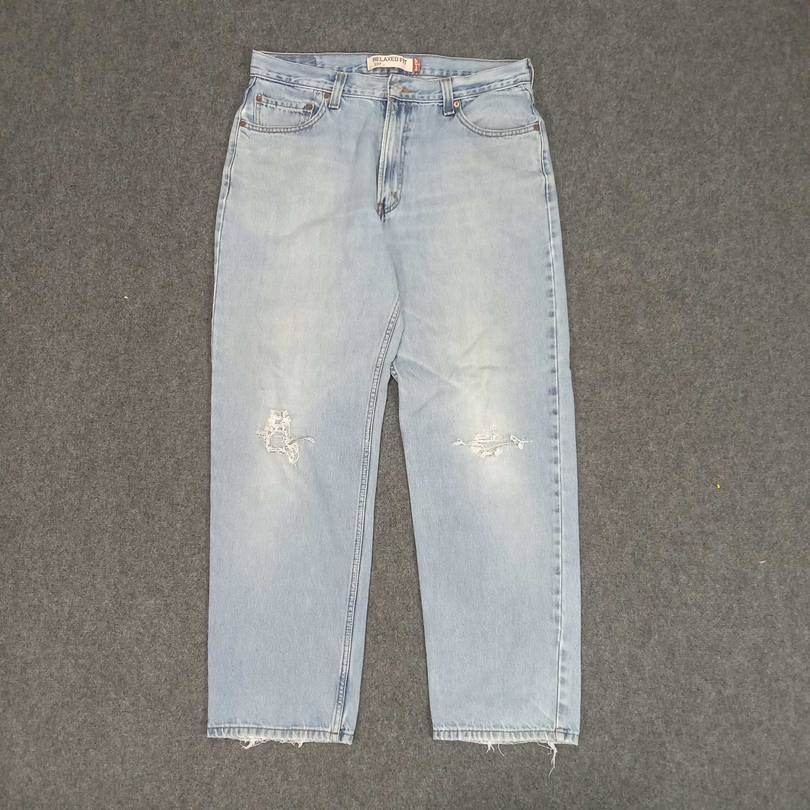 Levi's × Vintage Levi's 550 American Distressed Denim Jeans Size US 35 - 1 Thumbnail