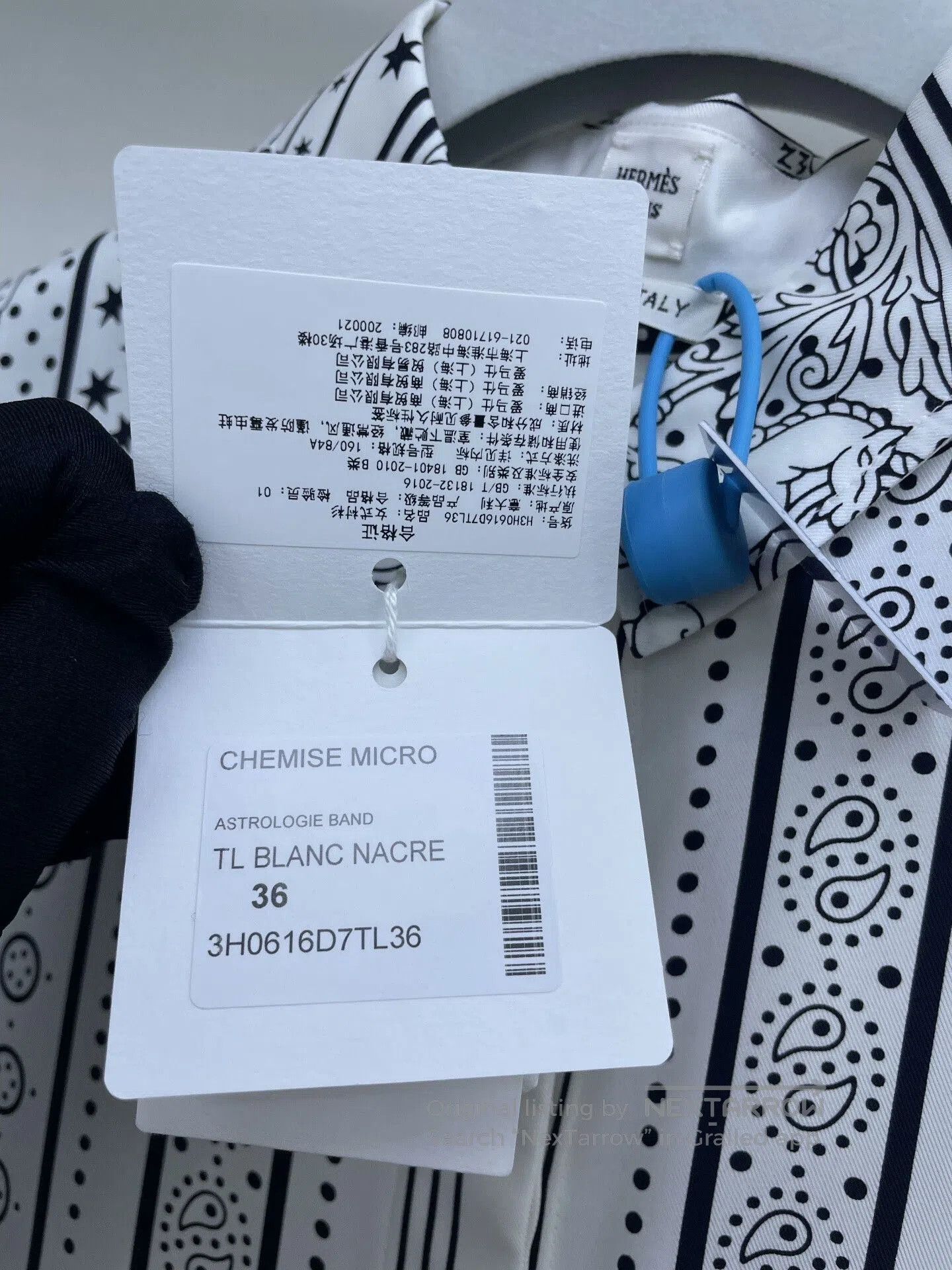 Hermes Hermes Crystal Valley Silk Shirt. Size US XS / EU 42 / 0 - 9 Thumbnail