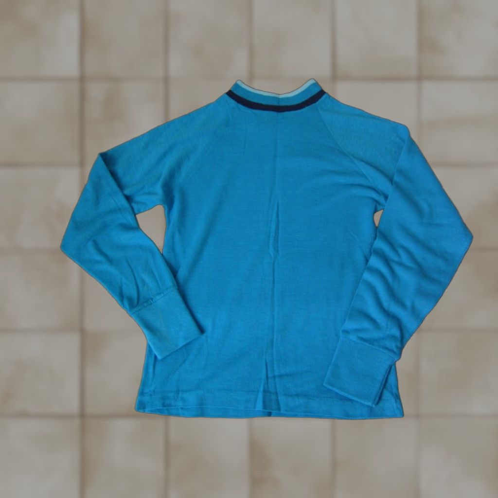 Sears VINTAGE Sears Sweater Womens Size 16 Blue Pullover Crew Neck Knit Regular Sweatshirt 70s Casual Mens Womens Boys Girls Size XXL / US 16-18 / IT 52-54 - 1 Thumbnail
