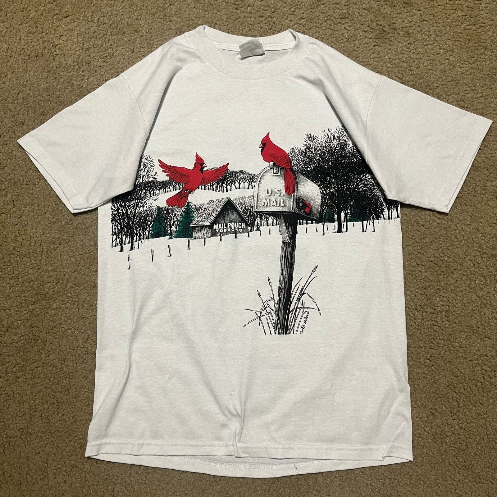 Jerzees Jerzees Mail Pock Tabaco 2 Cardinals Graphic Front AOP Shirt Size US M / EU 48-50 / 2 - 1 Thumbnail