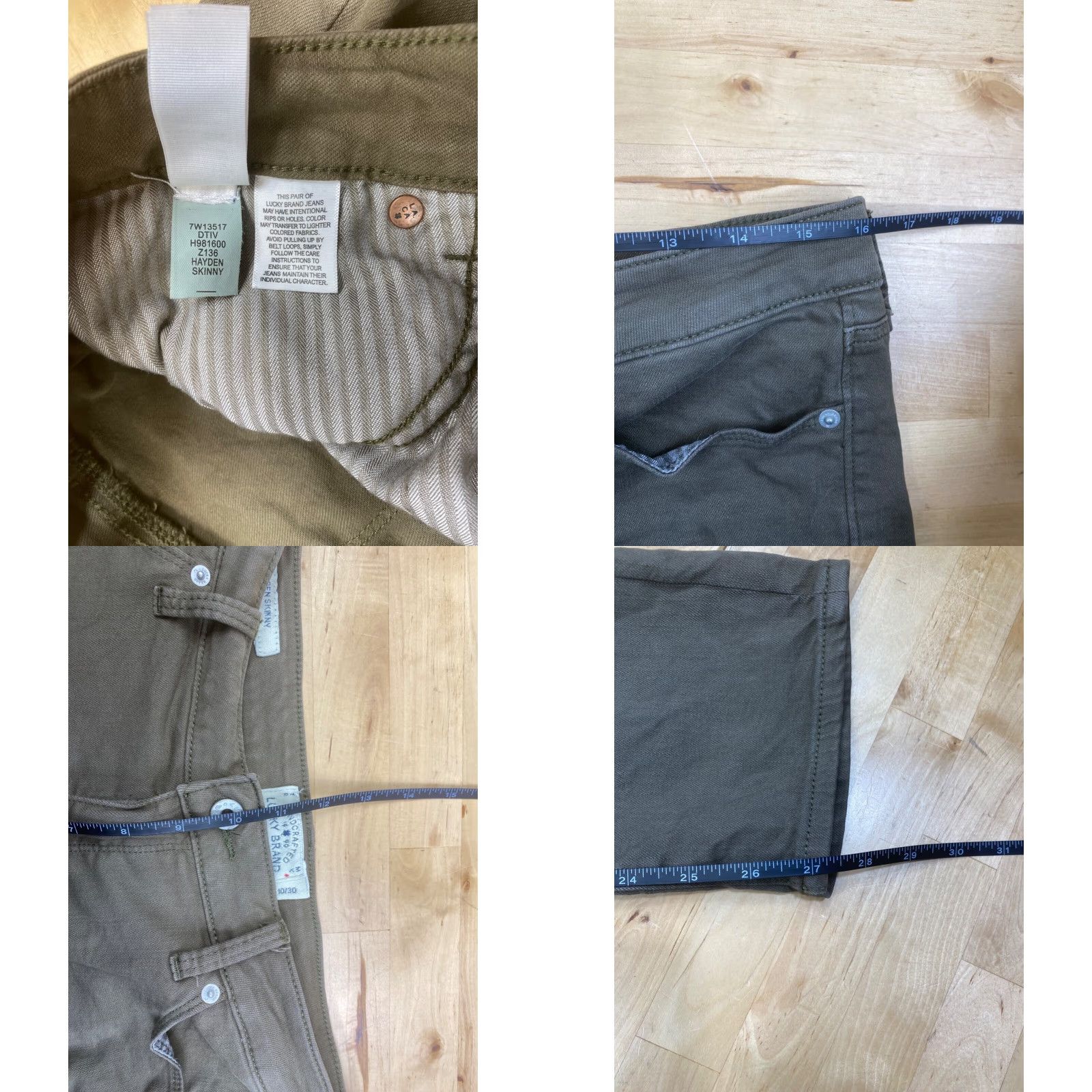 Lucky Brand Lucky Brand Jeans Women Skinny 10 Regular Brown Brown Green Casual Vintage No 7952 Size 32" / US 10 / IT 46 - 8 Thumbnail