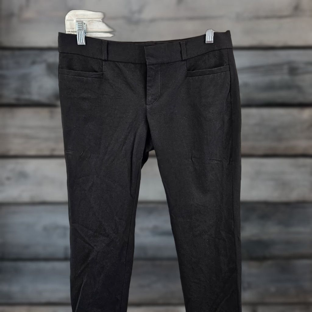 Banana Republic Banana Republic Sloan Pants Womens 2P Black Cropped Rayon Blend Zip Inseam 24.5" Petite Pants Size 26" / US 2 / IT 38 - 1 Thumbnail