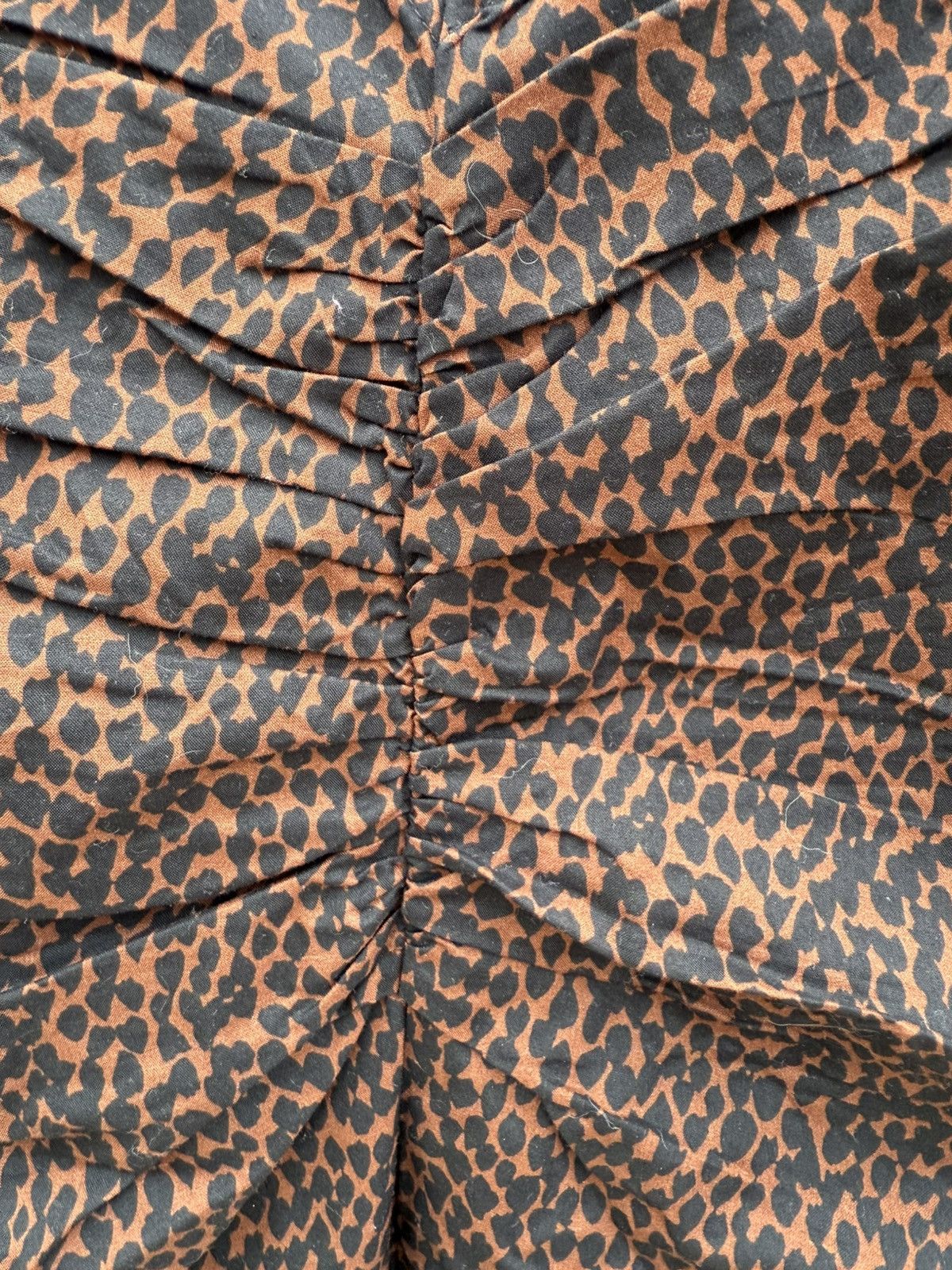Other Universal Thread Animal Print Puff Sleeve Ruched Mini Dress Size XS / US 0-2 / IT 36-38 - 4 Thumbnail