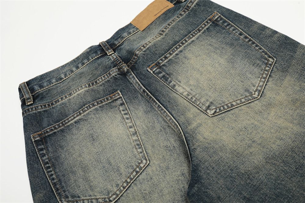 Vintage Retro punk washed loose distressed casual straight jeans Size US 32 / EU 48 - 6 Thumbnail
