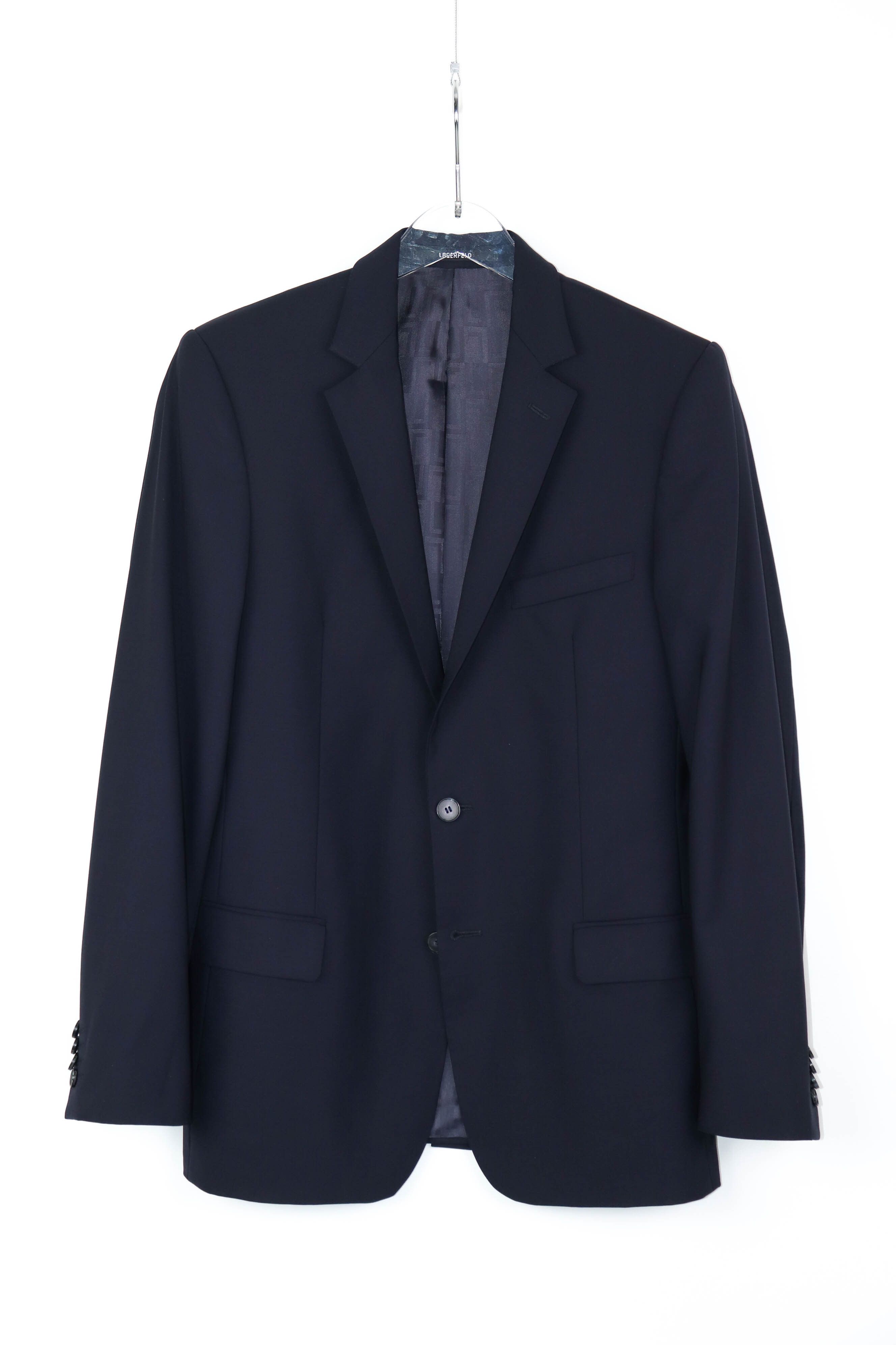 Karl Lagerfeld Lagerfeld Vintage 00s Blue Wool Sport Coat Blazer Jacket Size US M / EU 48-50 / 2 - 3 Thumbnail