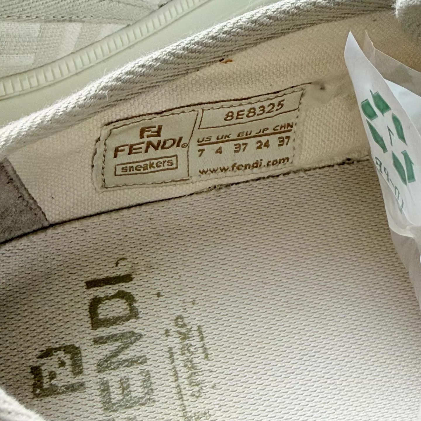 Fendi Fendi cream FF all over print lace-up casual shoes 37 99new Size US 6.5 / IT 36.5 - 7 Thumbnail