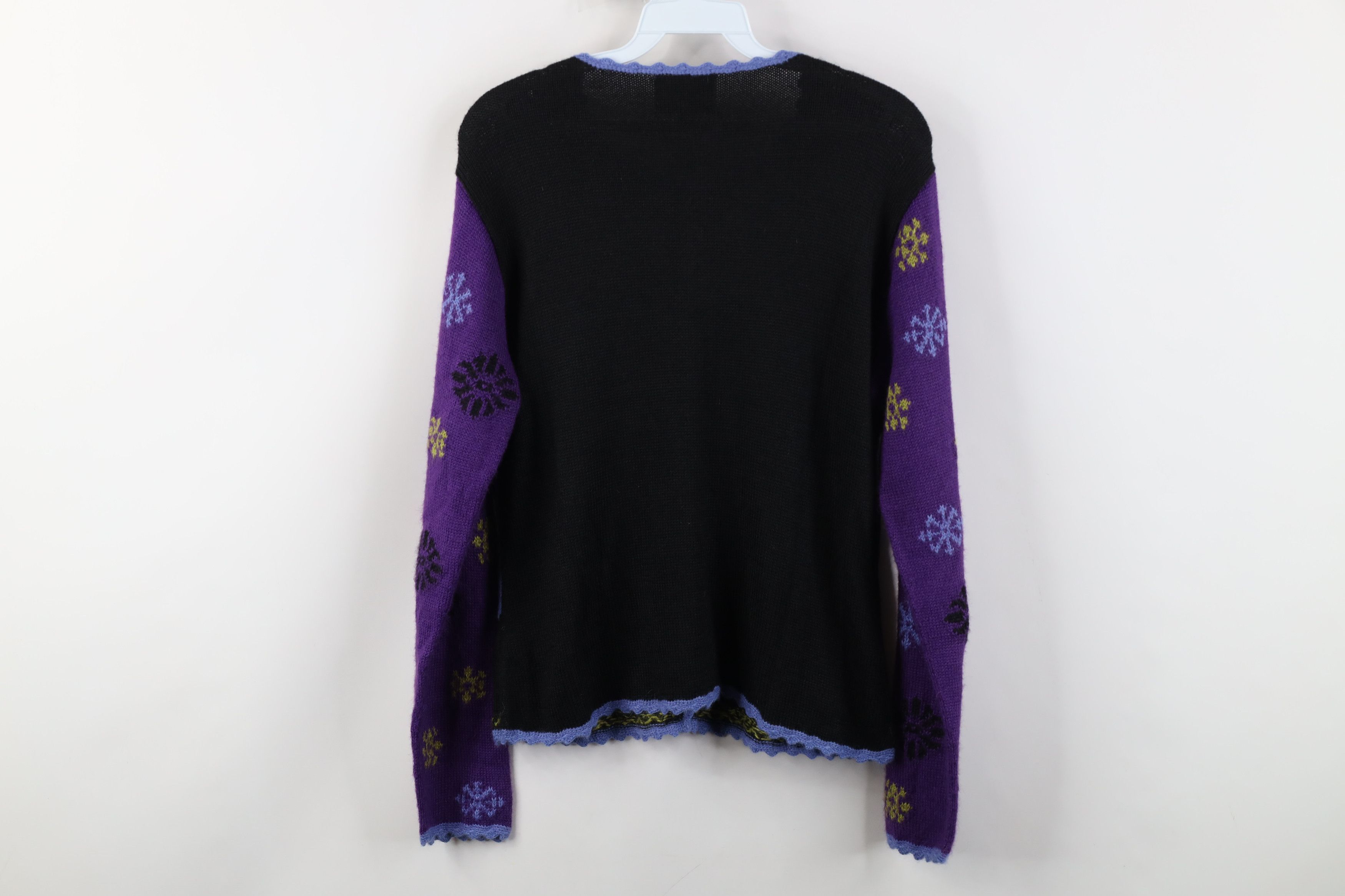 Vintage Vintage 90s Streetwear Blend Flower Knit Cardigan Sweater Size M / US 6-8 / IT 42-44 - 9 Thumbnail